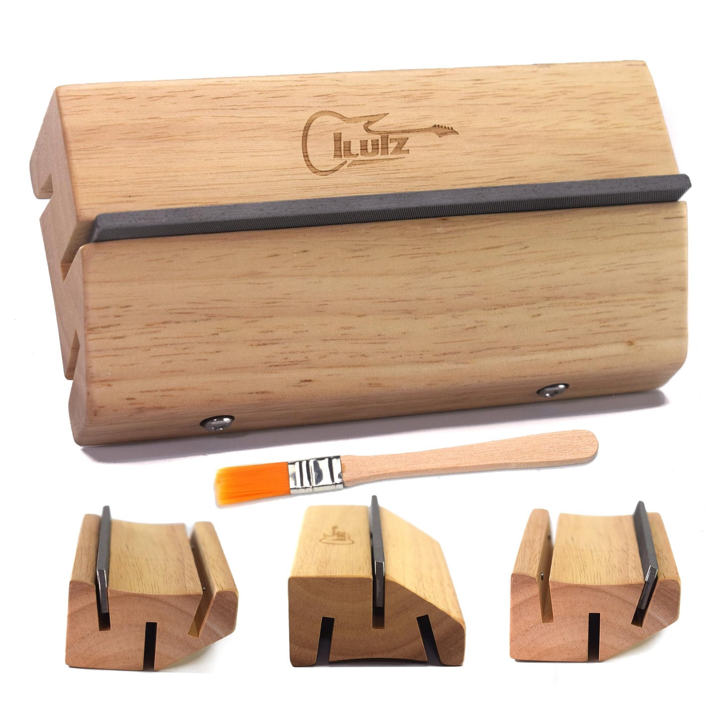 Fret End Beveling File Set for Guitar and Bass - 3/23/35/90 Degree Fret End Dressing File 4 in 1 Fret Crowning End Bevel File Precision Luthier Tools by iLuiz