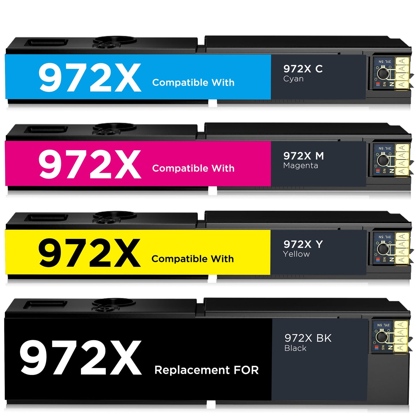972X PageWide Remanufactured Ink Cartridge Replacement for HP 972 for HP972 for HP972X 972A – Compatible with PageWide MFP 552dw/Multifunction 577dw 577z/452dw 452dn/Managed P55250dw P55750dw