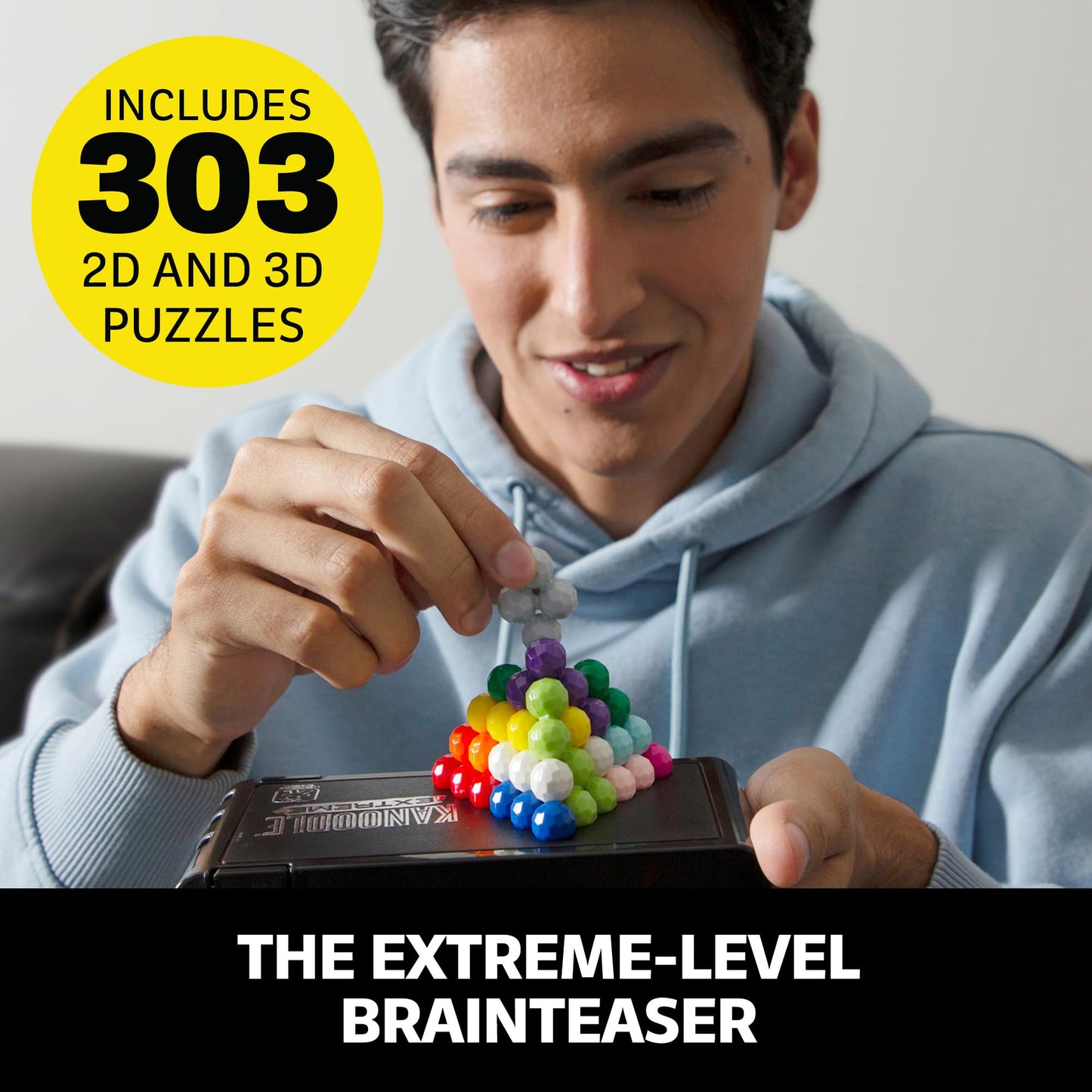 Educational Insights Kanoodle Extreme - 3D Brain Teaser Puzzles, Single Player Brain Game, Handheld Travel Games for Kids, Challenging Logic Puzzle Games and Gifts for Kids, Teens & Adults Ages 8+