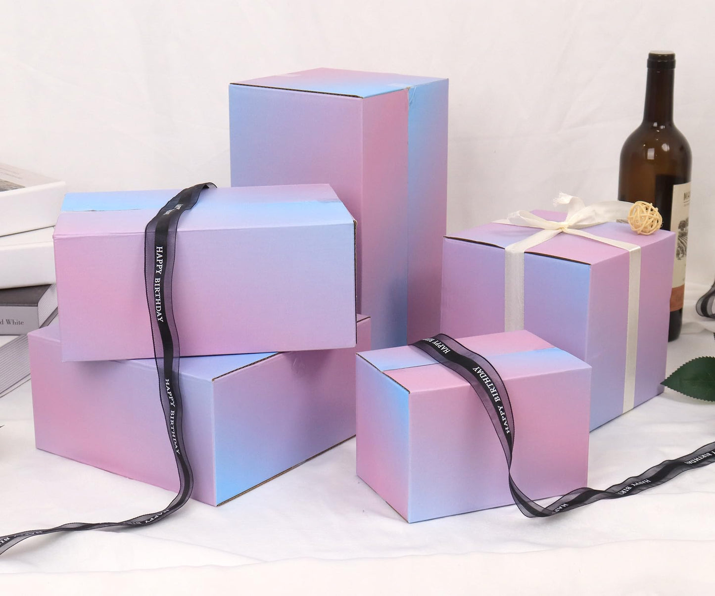 DERZIFUN 11x6x6 Medium Shipping Boxes, 30 Pack Purple Cardboard Mailer Box, Gift Boxes for Packaging Small Business