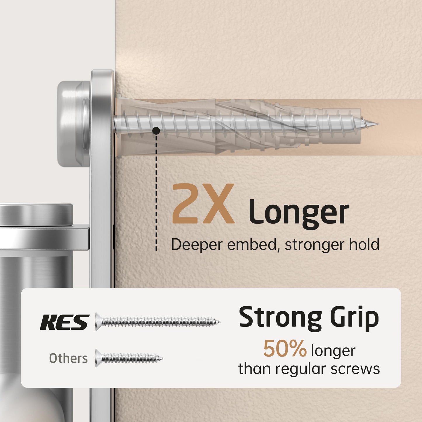 KES Swivel Towel Bar 19.5" Extra Long, 4-Arm Swing Out Towel Rack for Bathroom Wall, Hand Towel Holder for Multiple Towels, SUS304 Stainless Steel Brushed Finish, A2103S4L50-2
