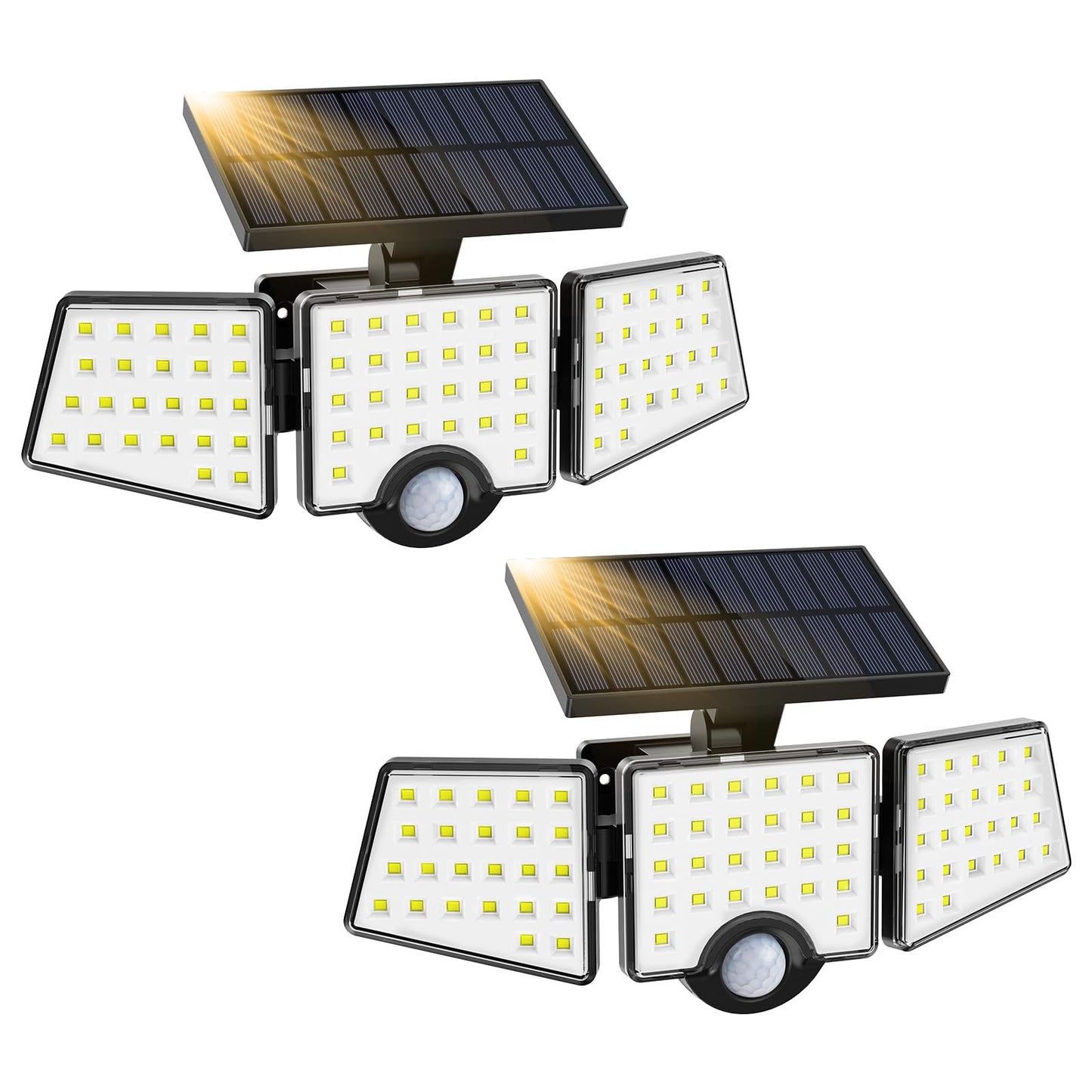 Lepro Solar Lights Outdoor, 2 Pack 1000LM Super Bright Solar Motion Sensor Light Outdoor, IP65 Waterproof Solar Flood Lights Outdoor, 270° Wide Angle, Security Outdoor Lights for Yard, Garden, Garage
