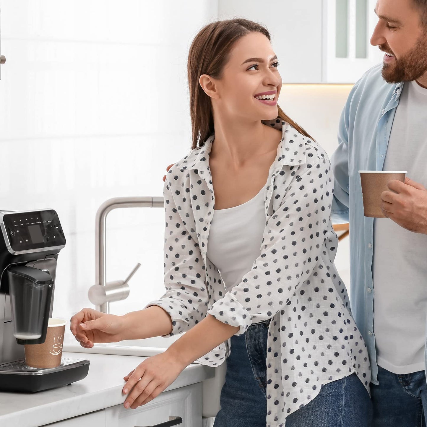 1000 Pcs Small Coffee Cups Paper Espresso Cups Disposable Mini Hot Cups Hot Cold Drinking Cups for Travel, Party, Tea, Bathroom, Picnic, Events, Brown (4 oz)