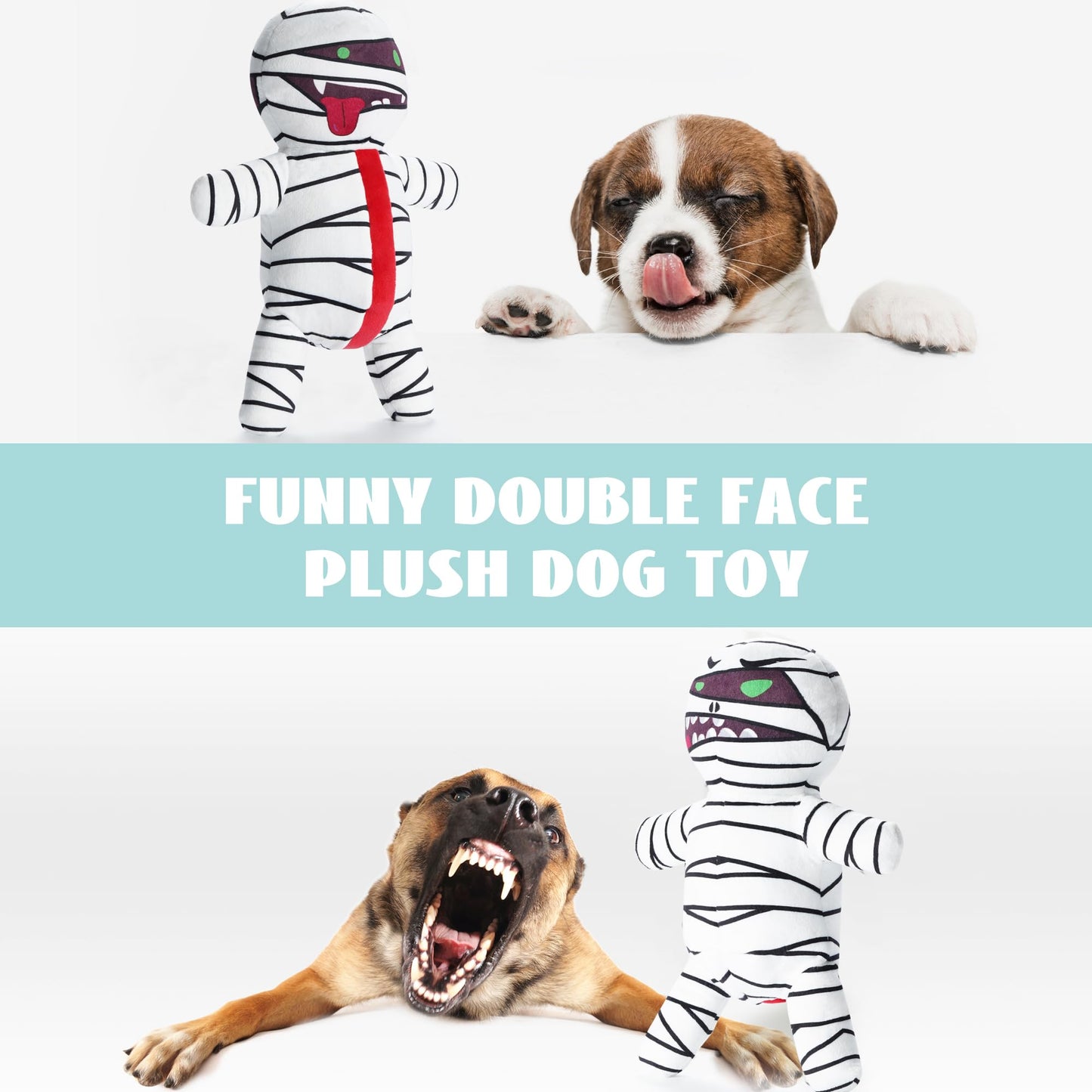 Funny Plush Squeaky Dog Toys: 9-in-1 Stuffed Chew Toys for Small Medium Dogs with Durable Soft Fabric, Puppy Chew Toys for Teething, Indoor Interactive Pet Supplies for Boredom and Stimulating