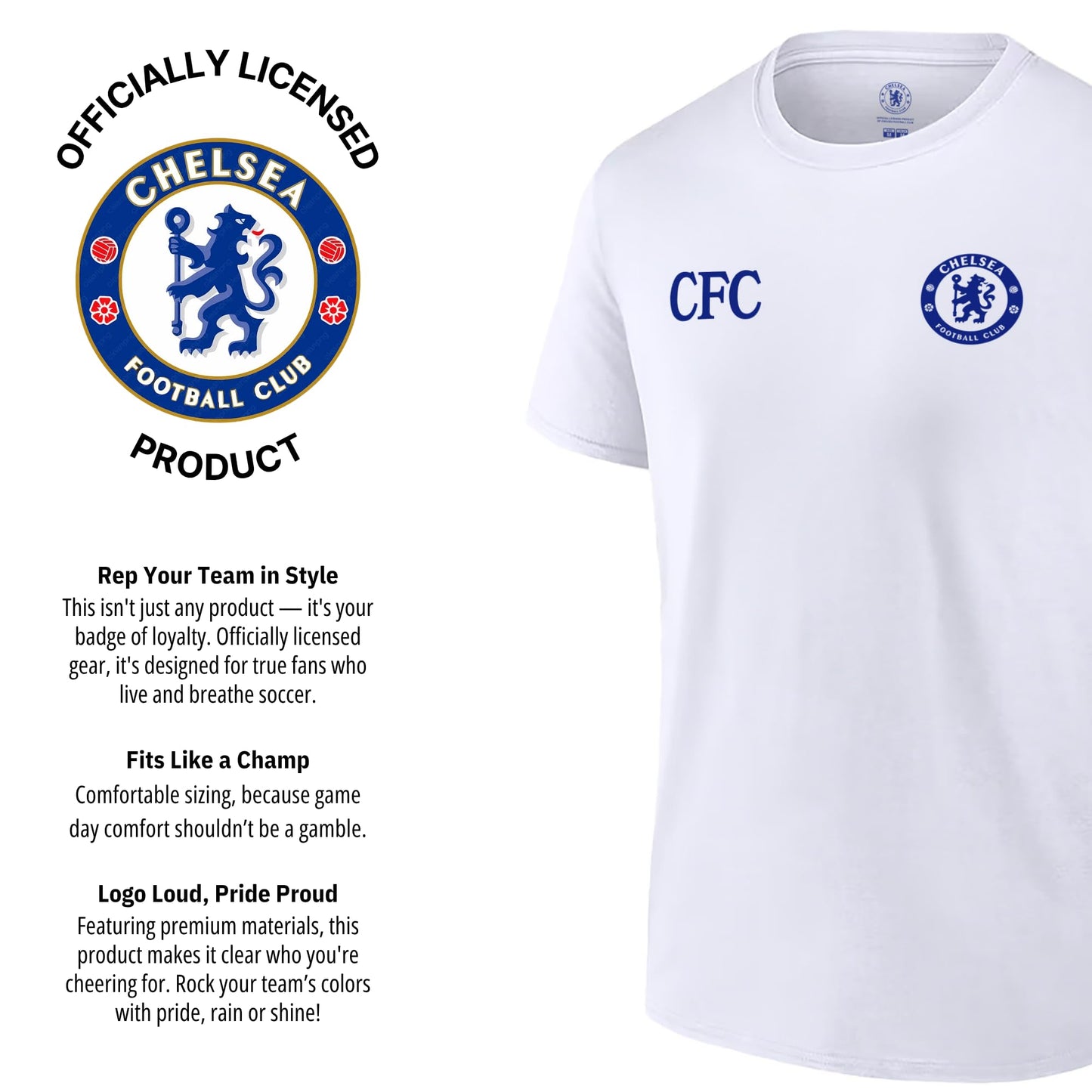 Icon Sports Pro League Soccer Tee – Officially Licensed Unisex Short Sleeve Cotton T-Shirt