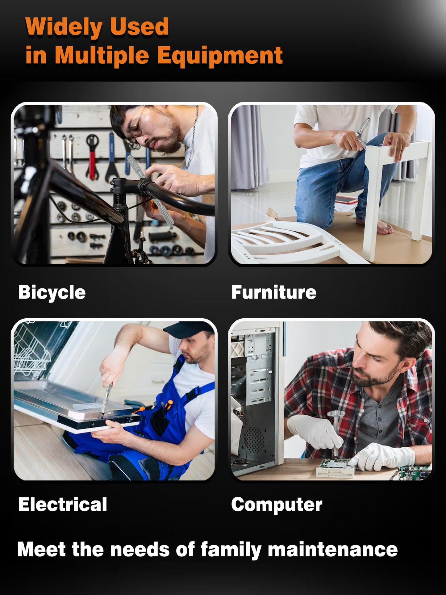 40 in 1 Ratcheting Screwdriver Set, S2 Alloy Steel Driver Bit Kit with T Detachable Handle, DIY Magnetic Multi Bits Precision Tool Repair for Electronics PC Glasses Watch