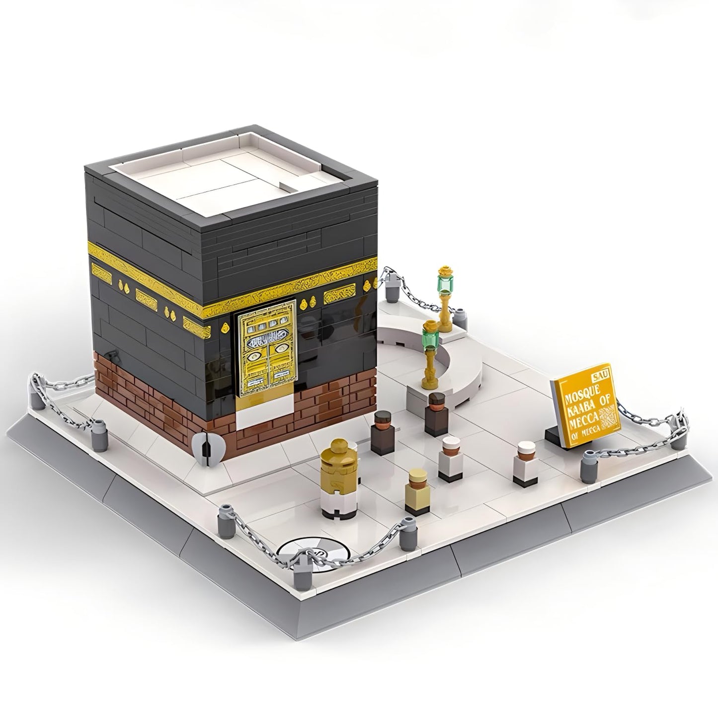 CAXIMSY Islamic Mosque Kaaba Architectural Model Building Block Sets Muslim Bricks Toy Hajj Kit Eid Gifts for Kids Adult 446 Pieces