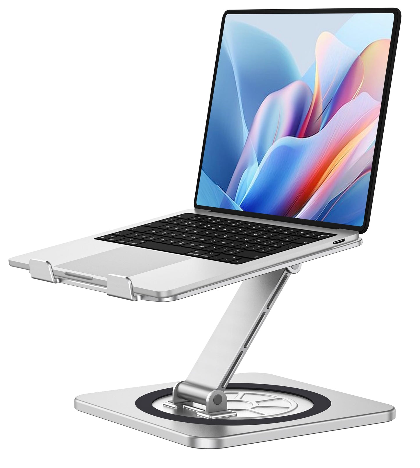 Zewwen Laptop Stand for Desk, Ergonomic Adjustable Foldable Computer Stand with Heat-Vent, Aluminium Alloy Laptop Riser Compatible with MacBook Air, Pro, Dell XPS, Samsung, 10”-16"