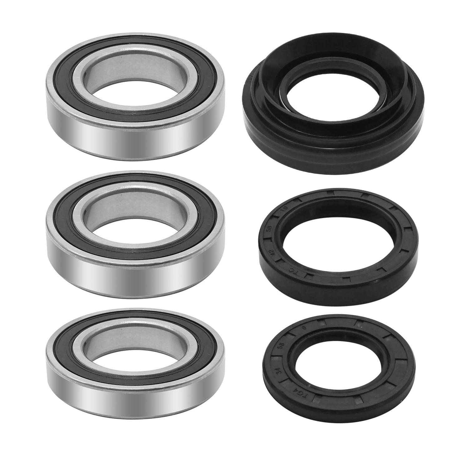 CADUFUELLY Rear Axle Wheel Bearing Kit with Seals 3 pcs Replacement for ATV Foreman Rubicon 500 2001-2014 Rancher 350 400 Foreman 450 TRX500 TRX 500 TRX450 TRX400 TRX350
