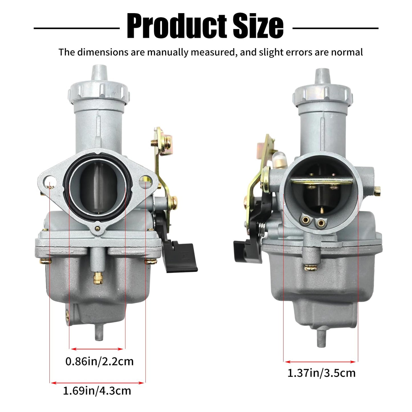Vkinman PZ27 Carburetor Carb Kit Replacement for Honda Big Red 200 ATC200E ATC200ES ATC185 ATC185S ATC200 ATC200S ATC200M ATC200X