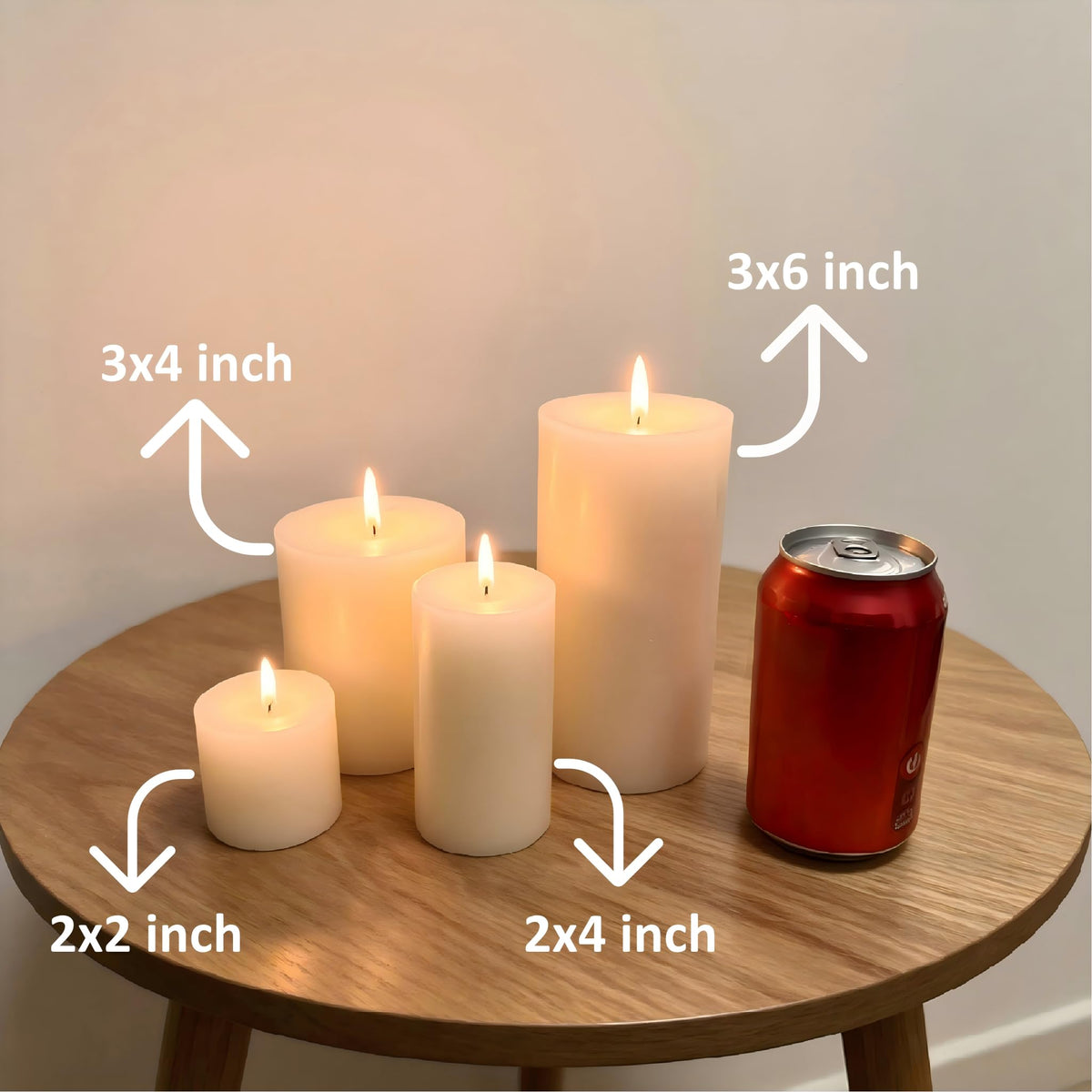 Aurestan 12 Pack Unscented Pillar Candles, 2x4 Inch Classic Ivory White, 30-Hour Burning Smokeless Candles for Wedding Decorations, Centerpieces, Emergency Kit, Dinner, Home Gatherings & SPA
