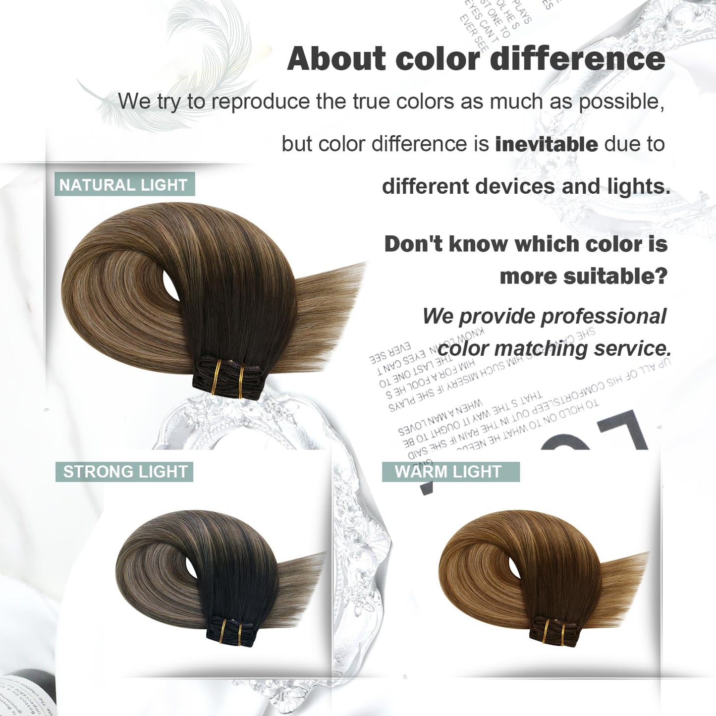 Moresoo Clip in Hair Extensions Human Hair Ombre Dark Brown to Dark Ash Blonde with Golden Blonde Balayage Hair Extensions for Women Clip in Human Hair Double Weft Clip in Extensions 18Inch 7Pcs 120G