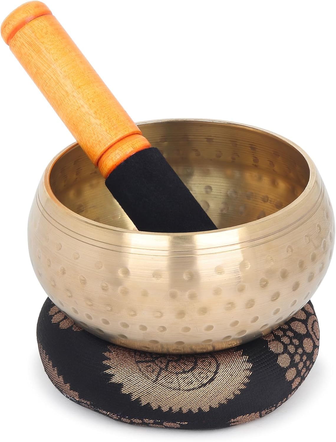 Tibetan Singing Bowl - 4" Singing Bowl Set with Beater and Cushion, Beautiful Sound for Healing, Yoga, Meditation and Relaxation