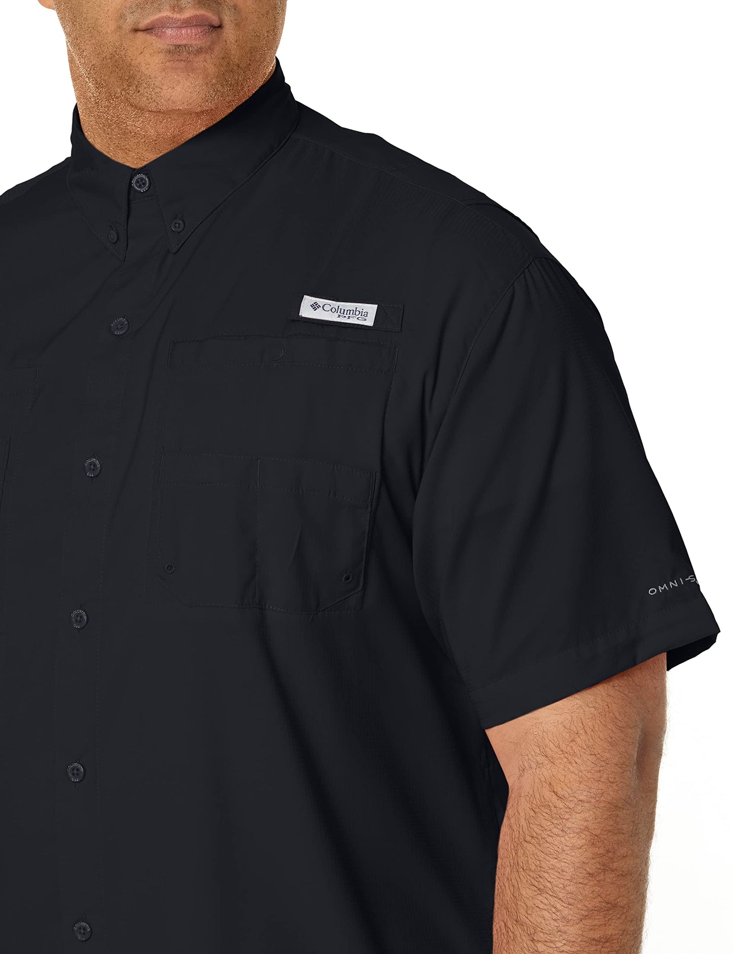 Columbia Mens Tamiami Ii Short Sleeve Shirt, Black, 3X