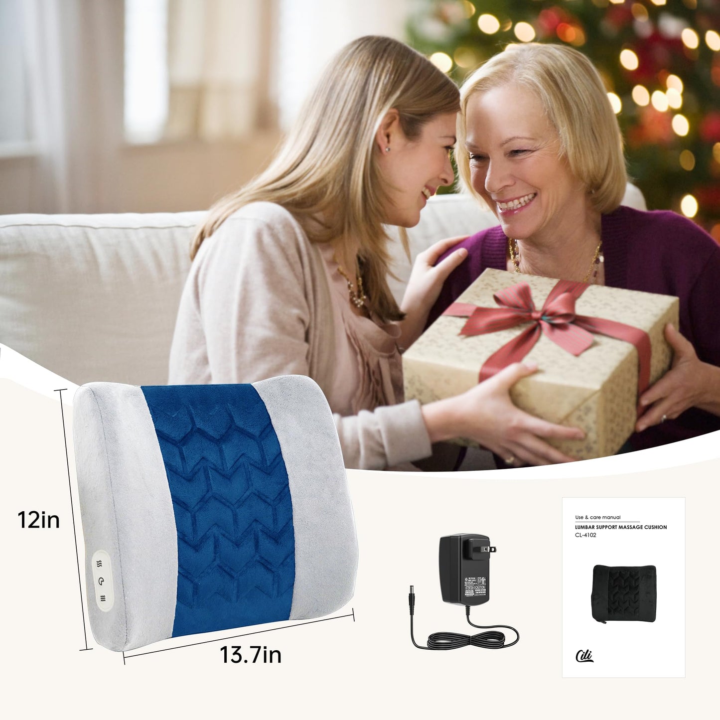 CILI Lumbar Support Pillow with Heat