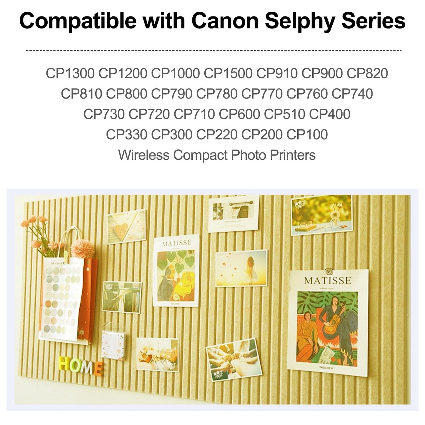 Canon Selphy CP1500 Ink and Paper, KP-108IN KP108 Tri-Color Ink Cartridge, 108 Sheets Glossy 4x6 Photo Paper for Selphy CP1500 CP1200 CP1300 CP1000 CP910 CP900