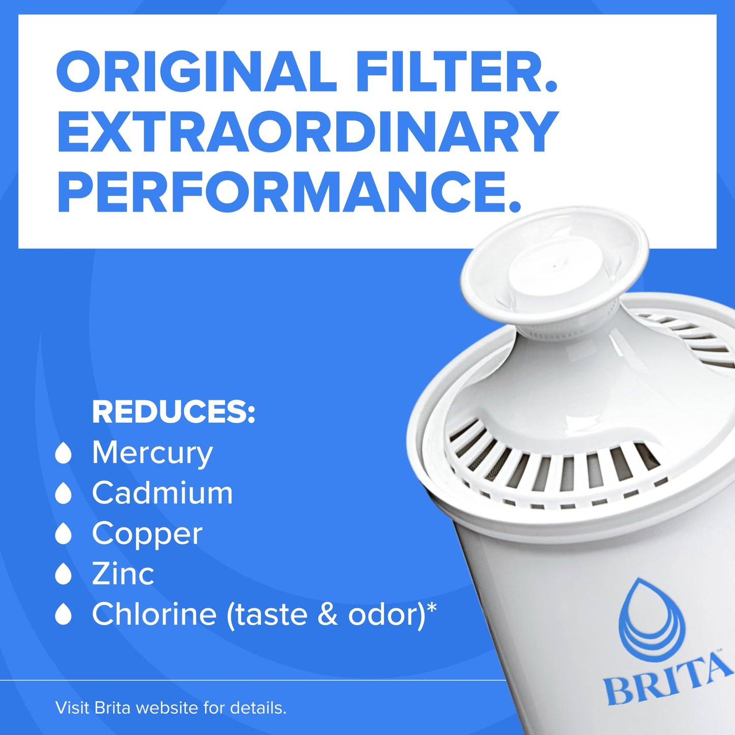 Brita UltraMax Large Water Dispenser With Standard Filter, BPA-Free, Replaces 1,800 Plastic Water Bottles a Year, Lasts Two Months or 40 Gallons, Includes 1 Filter, Kitchen Accessories, Large - 27-Cup