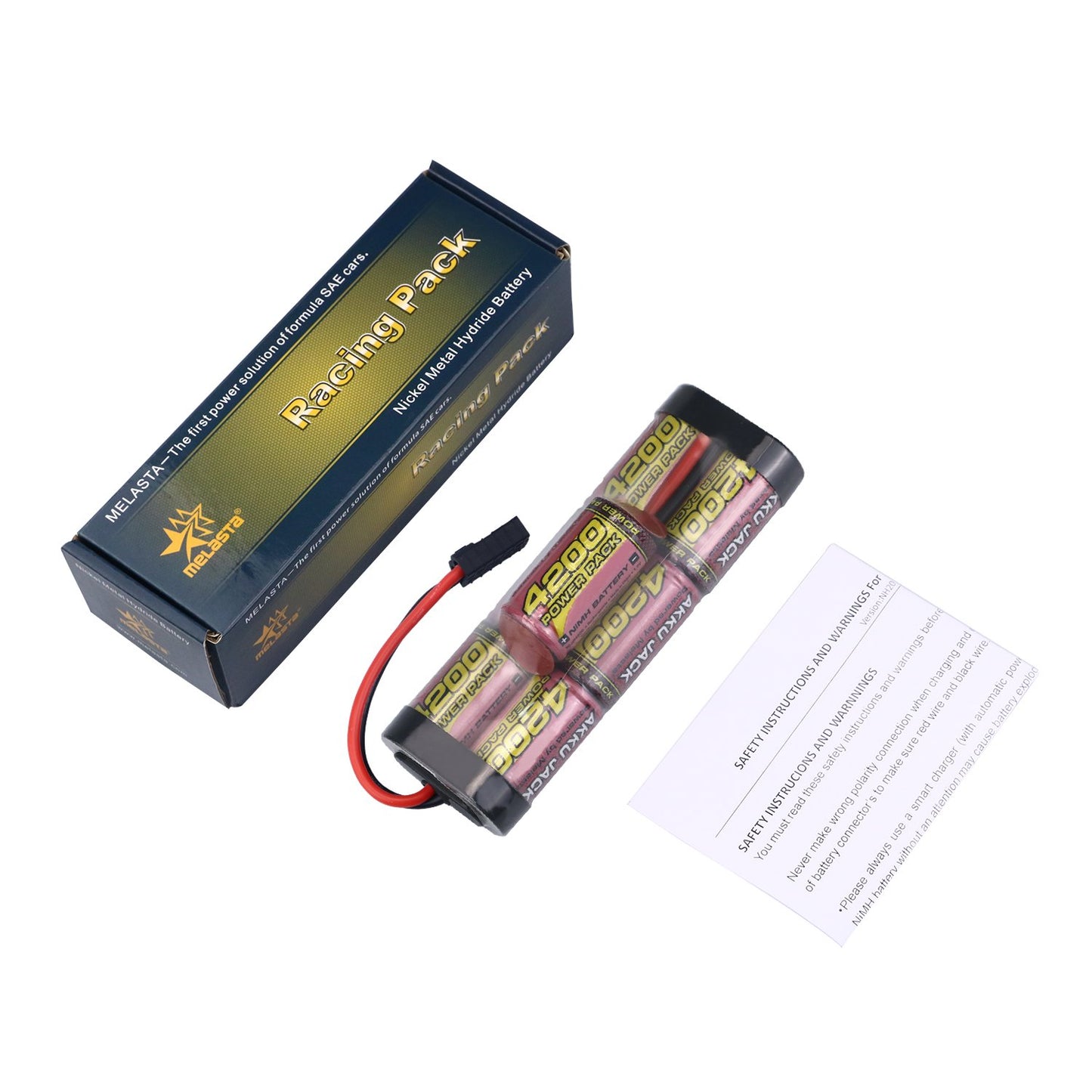 Melasta 8.4V 4200mAh 7-Cell Hump NiMH Battery Pack Compatible with Traxxas RC Racing Car