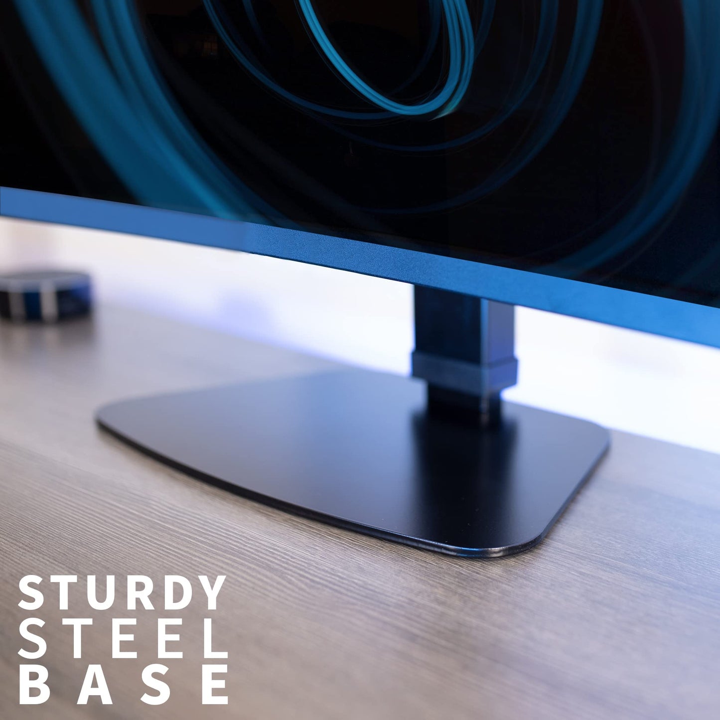 VIVO Tall Free Standing Single Monitor Desk Stand, Precise Ratchet System Height Adjustment Mount for Screens up to 32 inches, Black, STAND-V001V