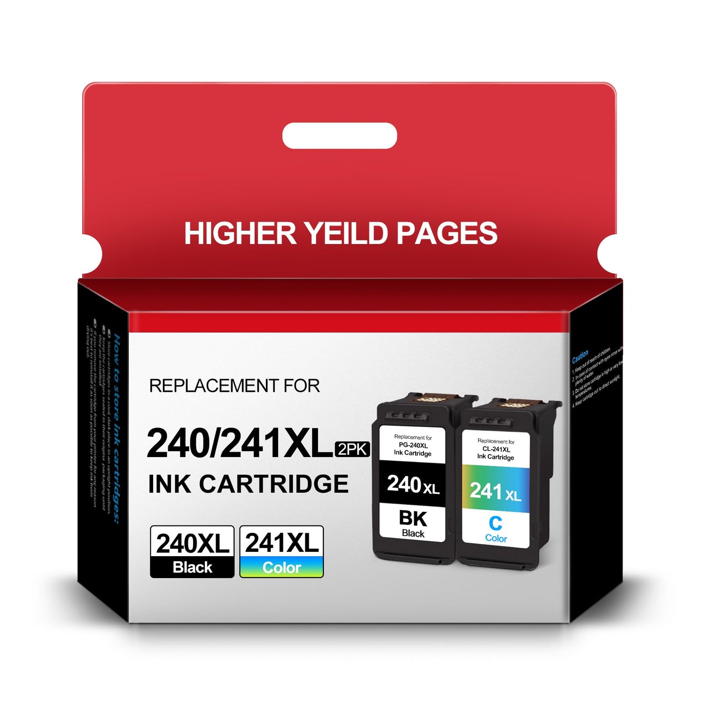 240XL 241XL Ink Cartridges Replacement for Canon PG-240XL CL-241XL Ink Work for Canon PIXMA MG3620 MG3120 TS5120 TS5100 MX392 Printer (1 Black,1 Color)