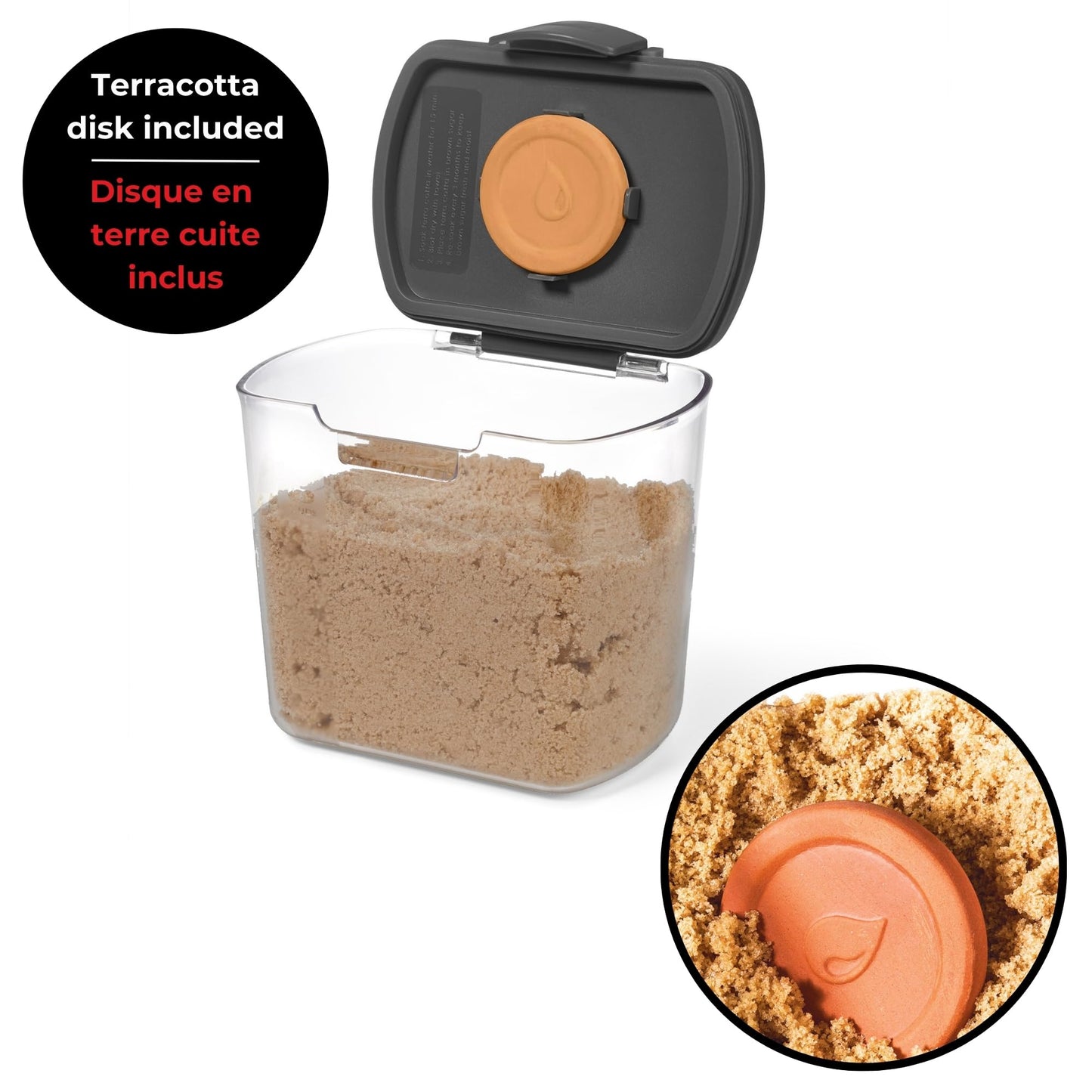 Starfrit PROKEEPER Dry Food Storage Container Set, 3 Airtight Containers for Flour, Sugar, Brown Sugar with Measurement Graduations, Airtight Silicone Seal, with Accessories
