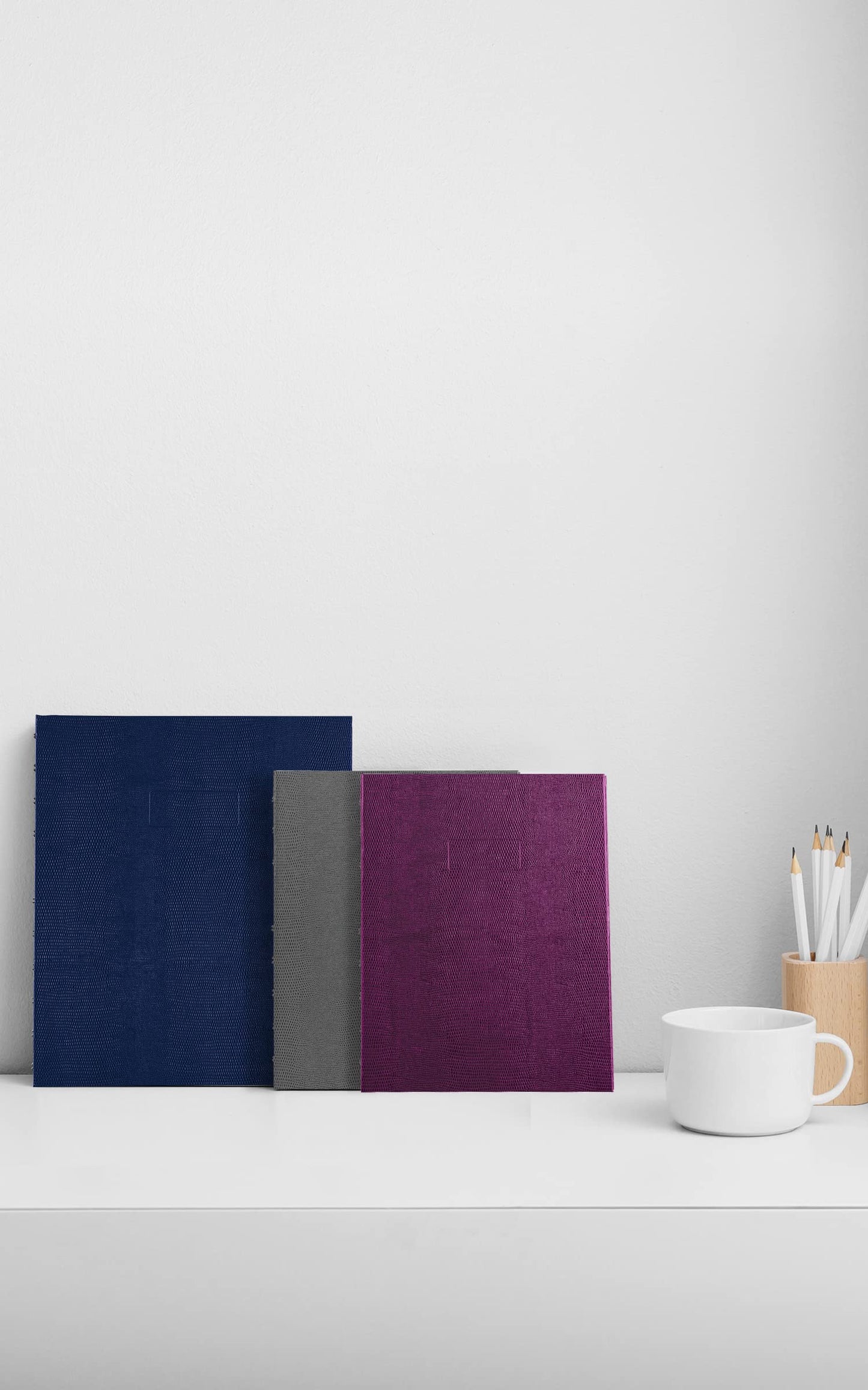 Blueline MiracleBind™ Notebook, Lizard-Like Hard Cover, 11" x 9-1/16", 150 Pages, Indigo Blue (AF11150.82)