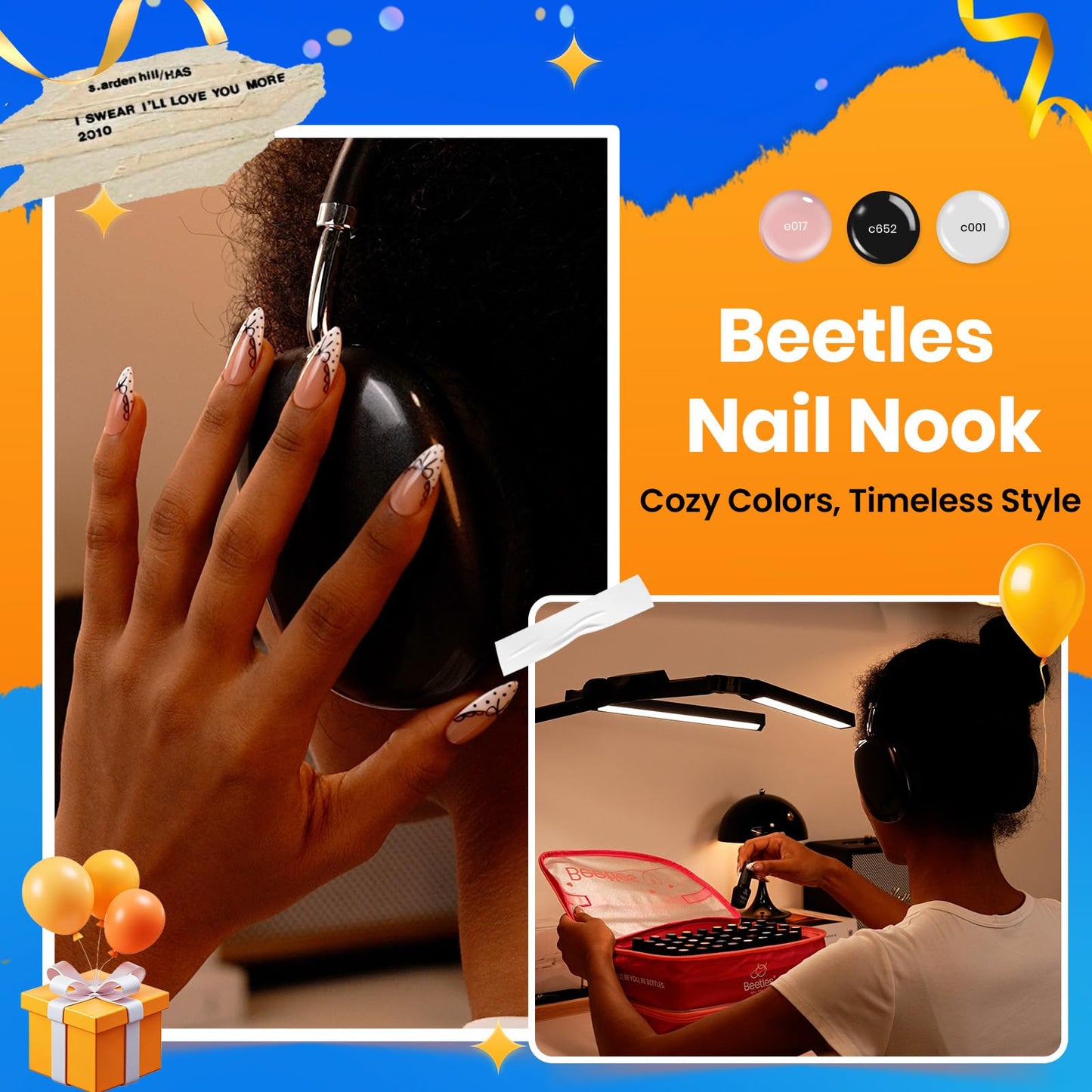 Beetles 100 Colors Gel Nail Polish Set, 119 PCS, Base Glossy Matte Glitter Top Coat, Gel Polish Pastel Glitter Pearl Cat Eye White Red Pink Nude Green Blue, Gift for Women