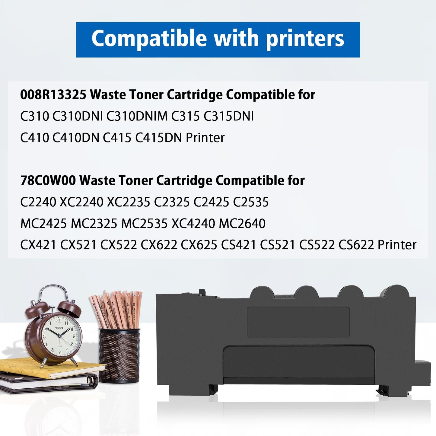 Aseker Compatible 008R13325 78C0W00 Waste Toner Cartridge for Xerox C310 C315 C410 C415 Lexmark C2240 XC2240 XC2235 C2325 C2425 C2535 MC2425 MC2325 MC2535 XC4240 MC2640 CX421 Printer Collector