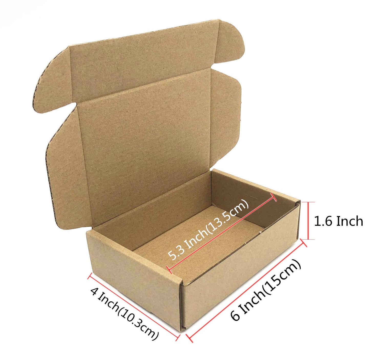 Small Cardboard Shipping Box Mailers 6x4x1.6 Inch Corrugated Packaging Storage Boxes 50 Pack (Inside Size: 5.3 x 3.8 x 1.5")