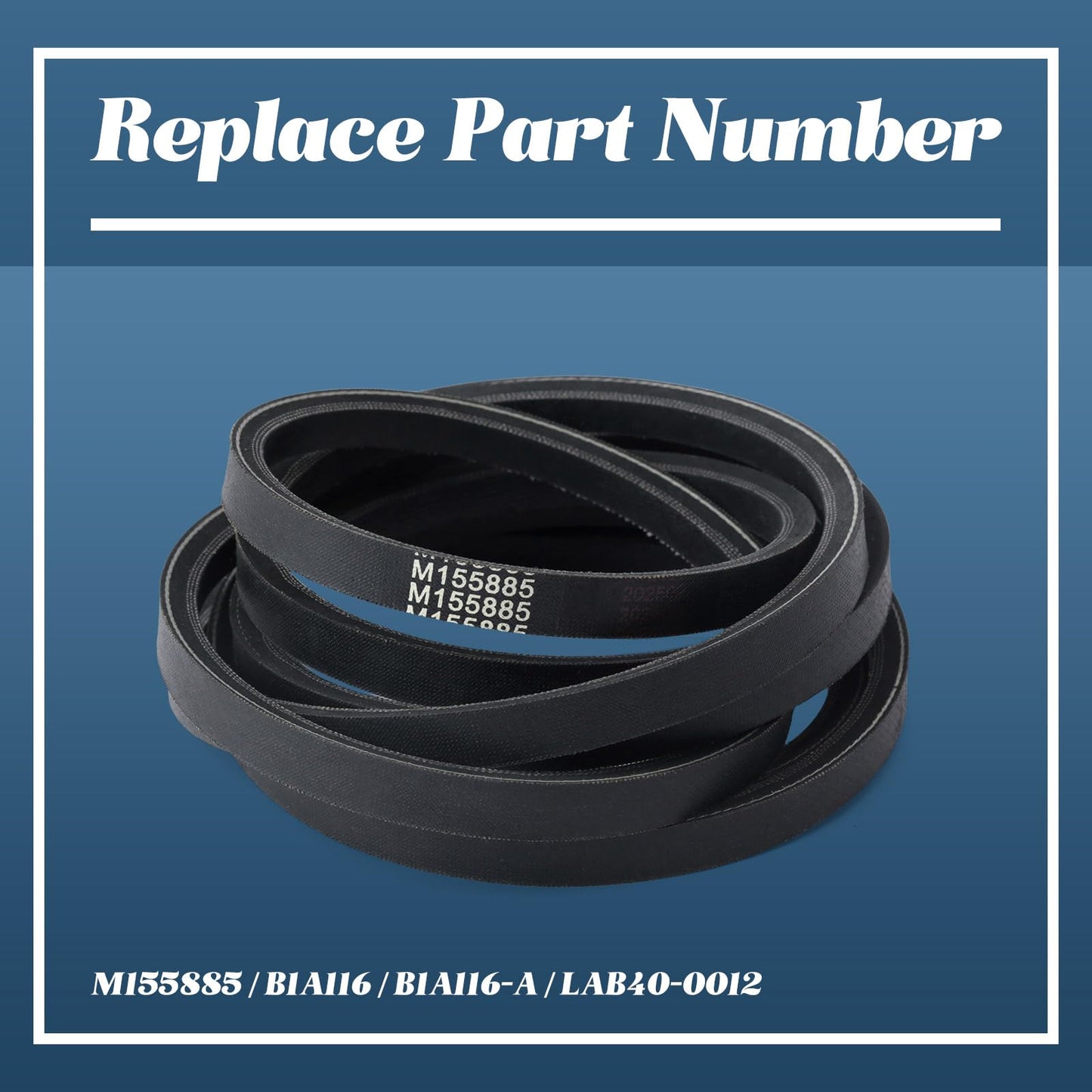 Esttlamer M155885 Drive Belt Compatible with John Deere L100 110 120 130 LA105 115 125 135 X110 140 D100 D120 D125, 44" Snow Blower Heavy Duty V-Belt