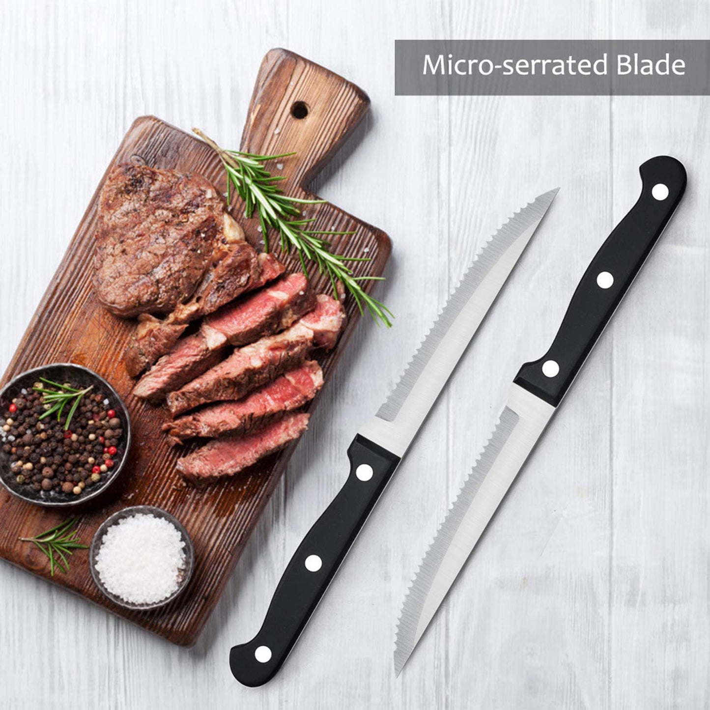72-Piece Silverware Set with Steak Knives, E-far Stainless Steel Flatware Cutlery Set Service for 12, Modern Tableware Set Include Forks Spoons Knives, Square Edge & Mirror Polished - Dishwasher Safe