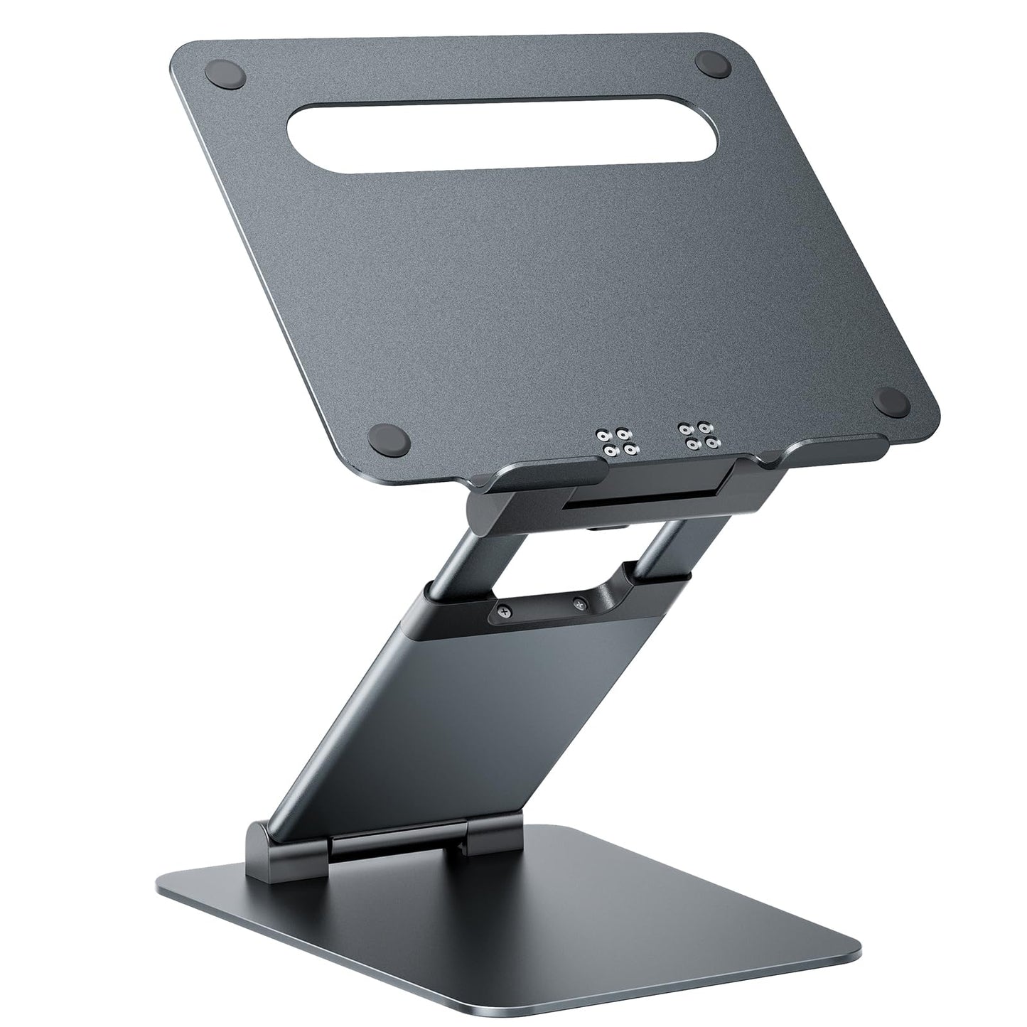 Nulaxy Laptop Stand for Desk, Ergonomic Sit to Stand Laptop Holder Convertor, Adjustable Height from 1.2" to 20", Supports up to 22lbs, Compatible with All Laptops Computer Tablets 10-17", Gray