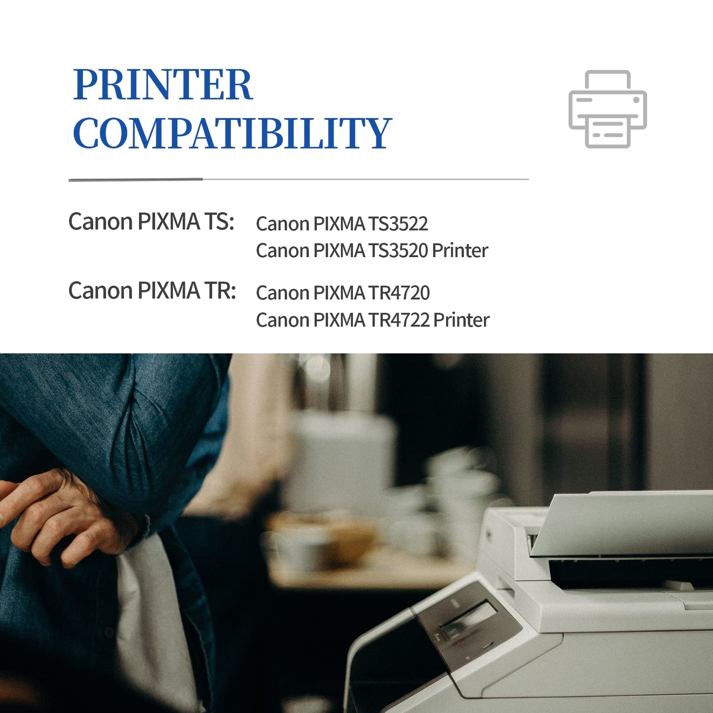 INKCLOUD 275XL Black Ink Cartridges High Capacity Compatible with Canon PG-275 XL PG275 Black (4981C001) for Canon PIXMA TS3522 TS3520 TR4720 Printer, 2Pack