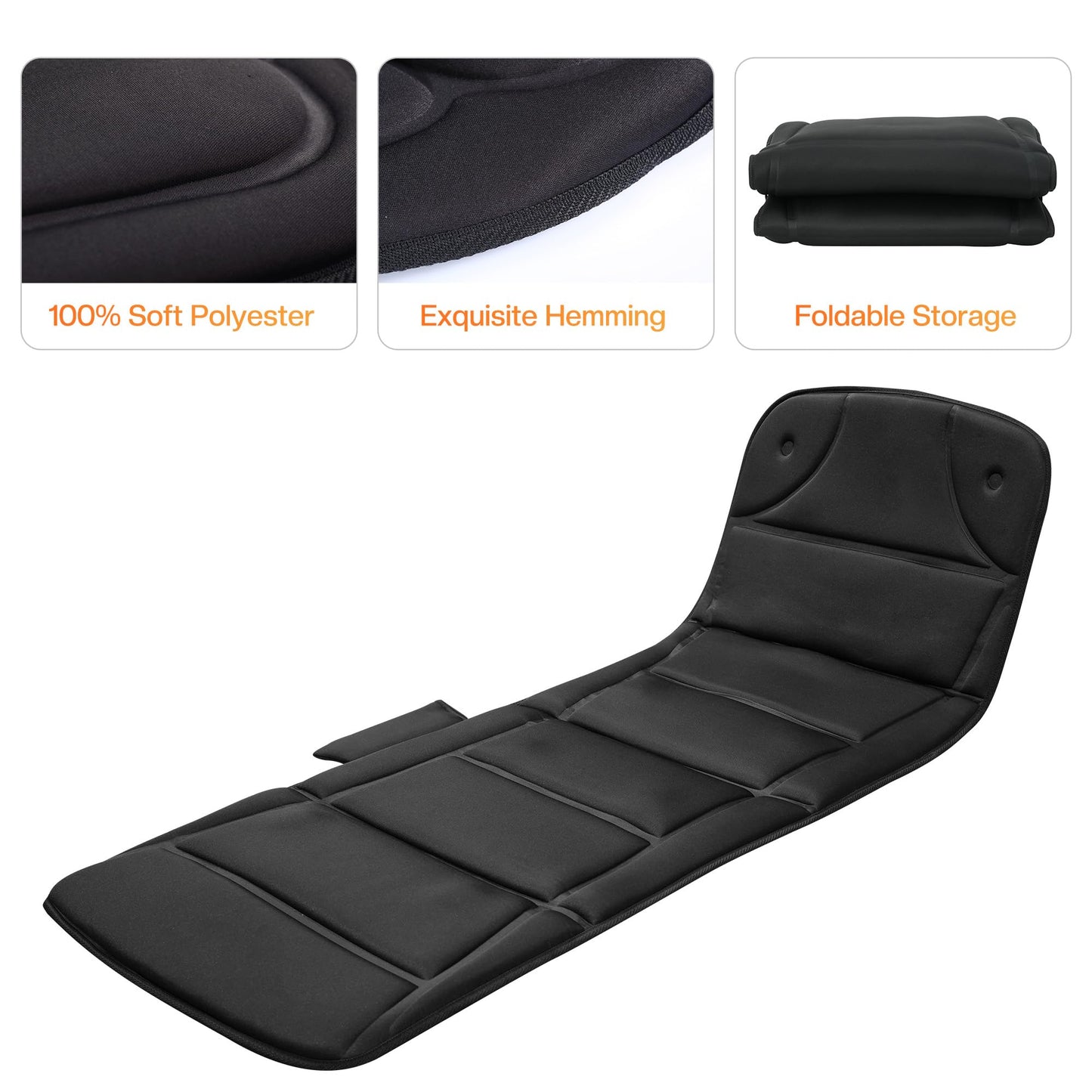 CILI Full Body Massage Mat, Back Massager Chair Pad,10 Vibration Motors & 5 Massage Modes for Recliner, Sofa, Bed,Massage Mattress Pad for Back, with Auto Shut Off, Gifts for Men,Women
