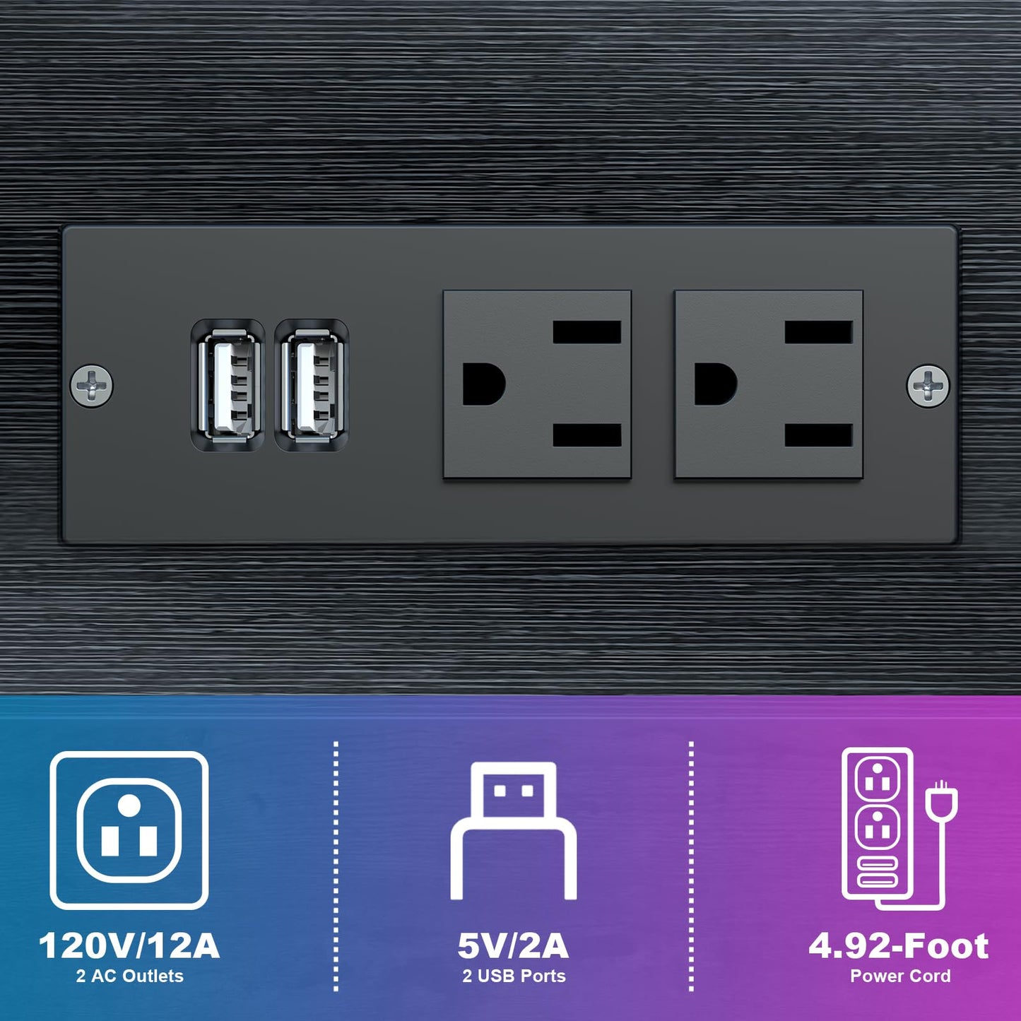 Hovadova Computer Tower Stand with Charge Station and USB Charging Port - Height Adjustable PC Tower Stand, Under Desk CPU Holder Cart with Locking Caster Wheels for Fits Most PC