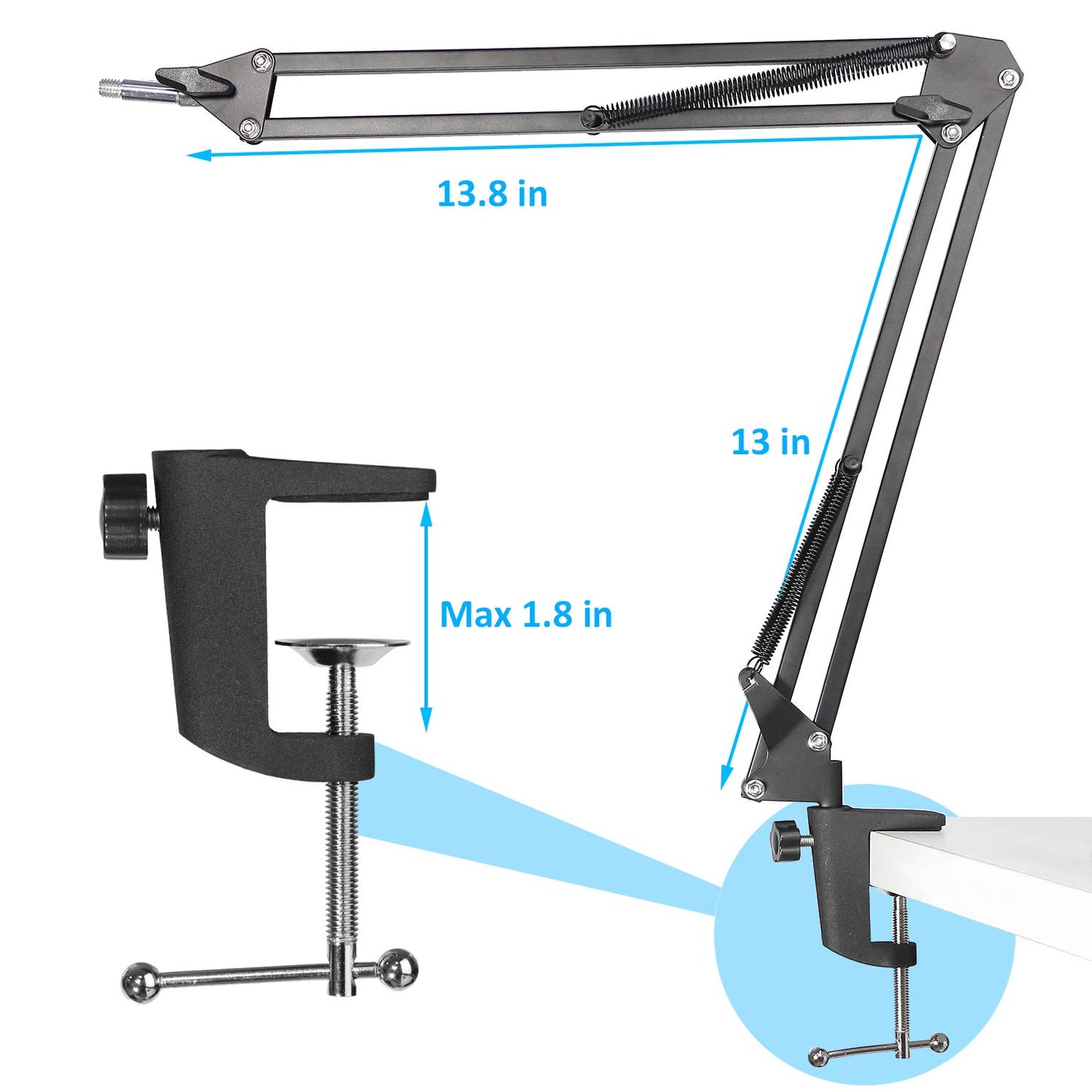 Hyperx Quadcast Boom Arm Stand - Mic Suspension Boom Arm with 3 Layers Windscreen Compatible with HyperX Quadcast S /2 S, SoloCast 2, Shure MV7+ Microphone to Improve Sound Quality by YOUSHARES