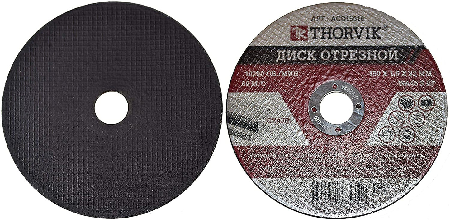 THORVIK 50PACK - 6”x1/16 x7/8" Heavy Duty Cut Off Wheel, for Angle Grinder Discs Tool Accessories Cutting Disc, 6 inch Cut Off Wheels 150x1.6x22mm for General Metal, Steel, Stainless