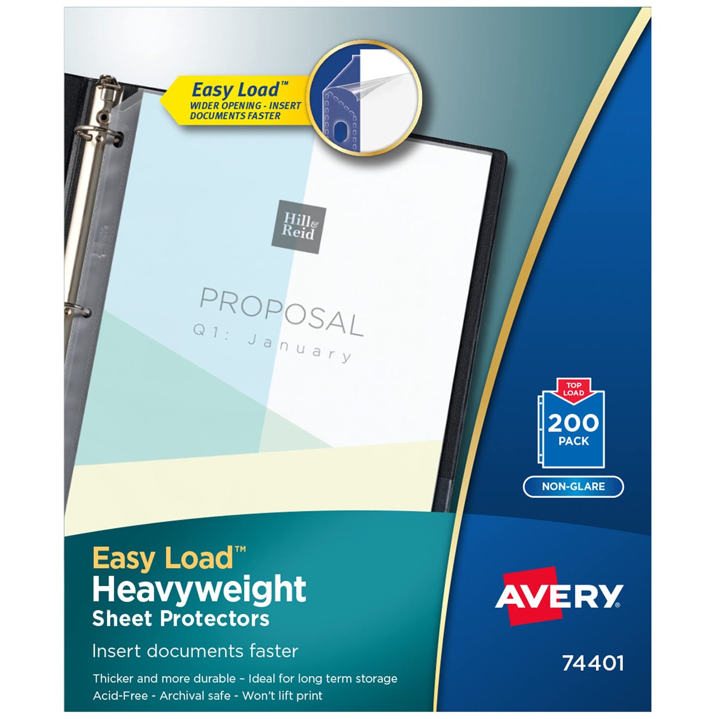 Non-Glare Heavyweight Sheet Protectors, Top-Load