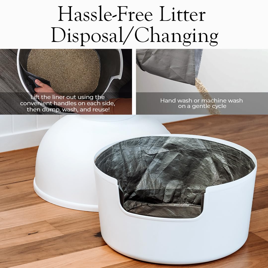 Reusable Liners (3-Pack), Compatible with the Secret Litter Box, Waterproof, Scratch Resistant and Leak Proof