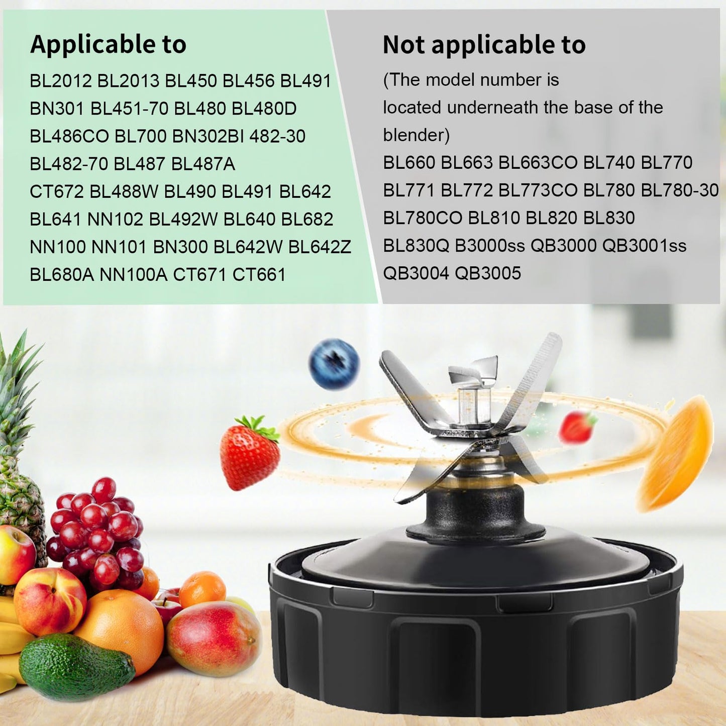 6 Pack Ninja Blender Cups Replacement and Blade, 24oz Ninja Cups for Blender and 7Fins Blade Replacement with Cleaning Brush, Compatible Nutri Ninja Auto iQ BN801 BL480 BL640 BL642 NN100 BL2012