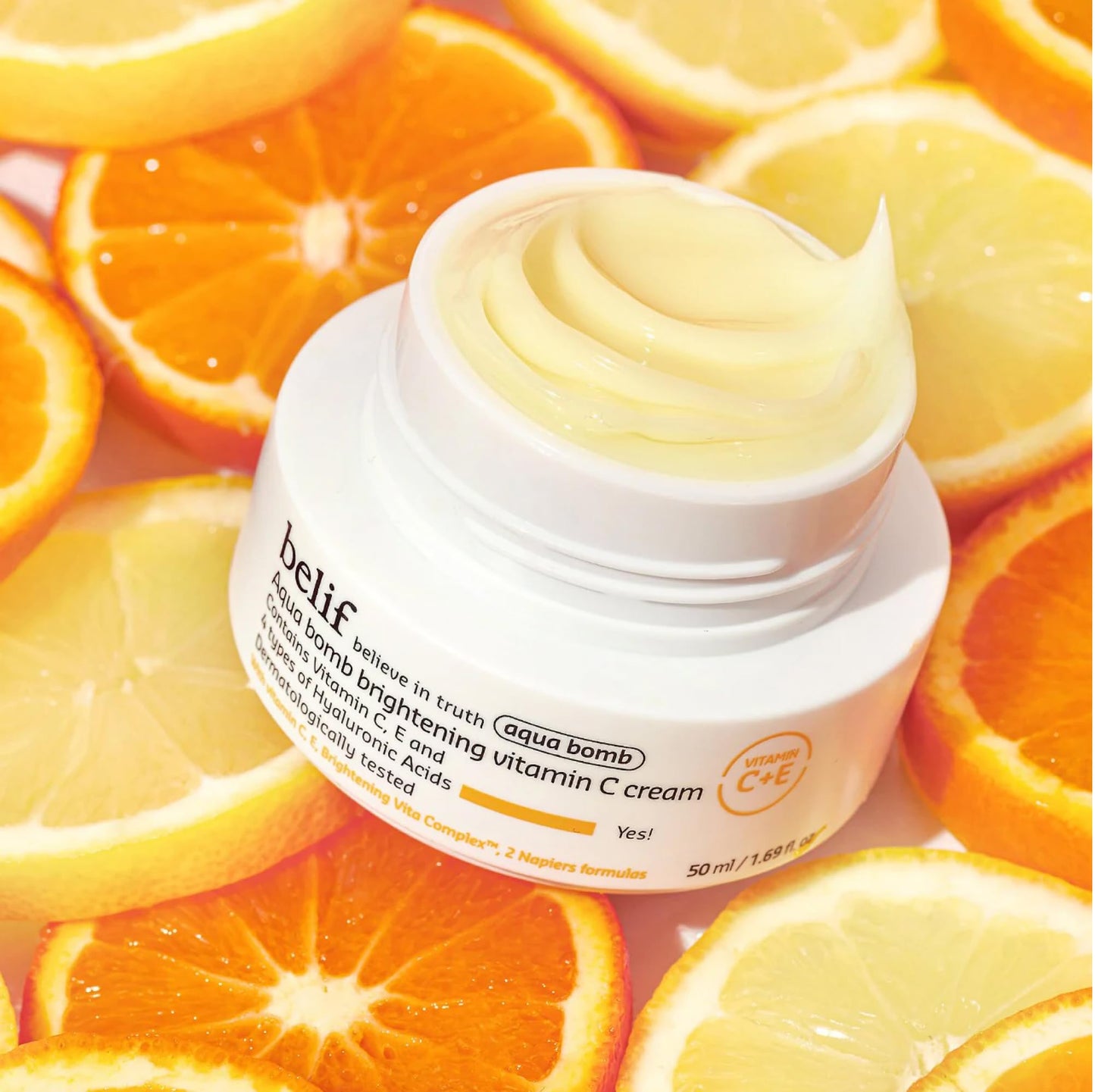 belif Aqua Bomb Vitamin C Face Cream – Lightweight Gel Moisturizer with Hyaluronic Acid, Vitamin C & E, Hydrates, Smooths Texture & Boosts Radiance, For All Skin Types, Korean Skincare