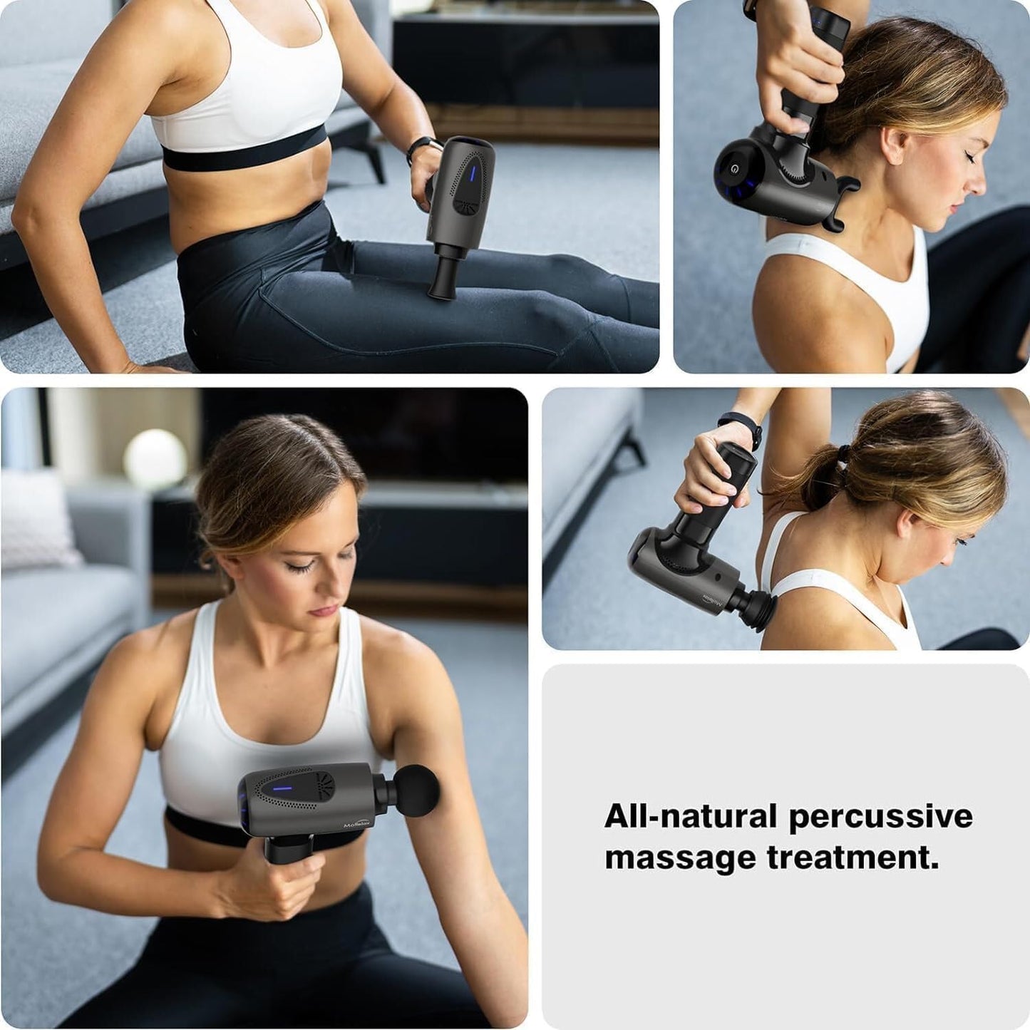 Cotsoco Muscle Massage Gun – Portable Handheld Percussion Massager for Different Muscle Groups & Workouts with a Powerful Brushless Motor, Cordless, with 5 Heads & 5 Speeds.