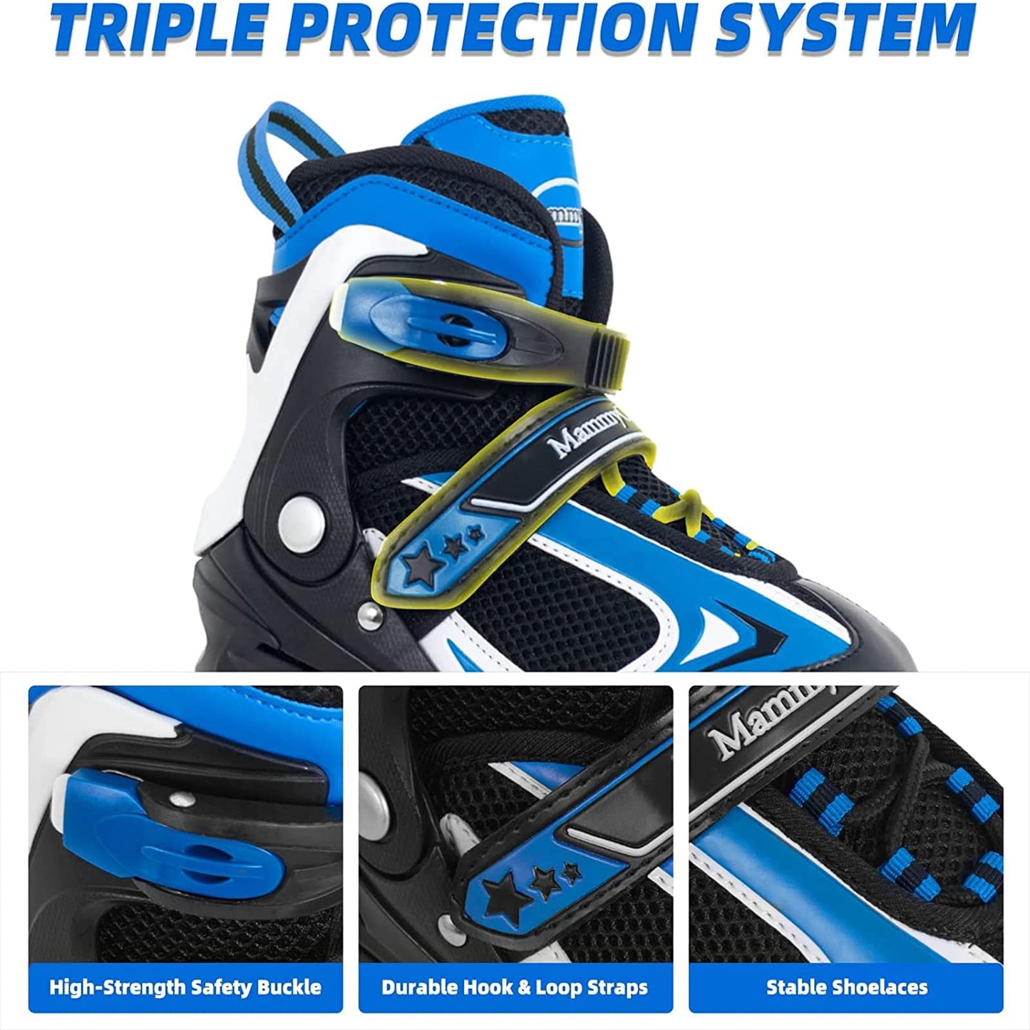 Boys Inline Skates for Kids with Light up Wheels,Flashing Beginner Roller Skates Blades Toddler and Girls Size 1-4