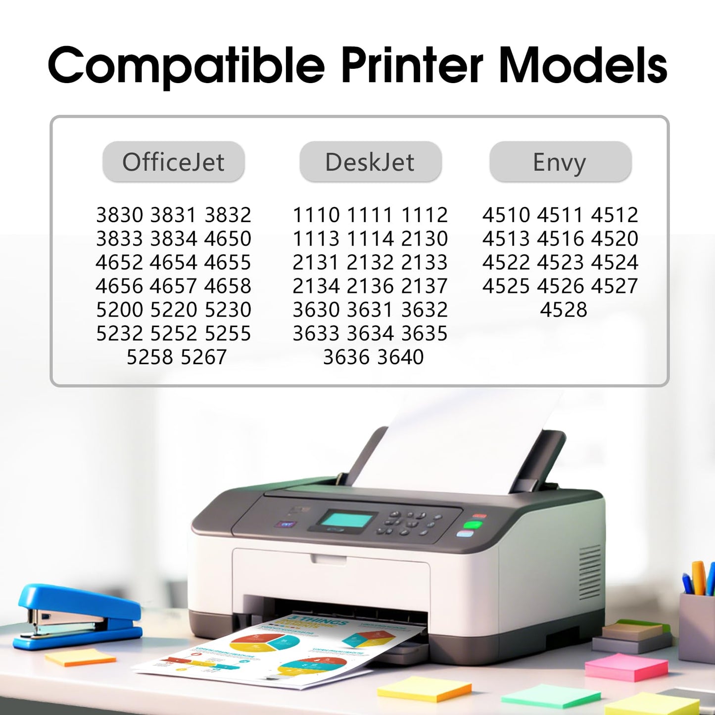 NOINK 63XL Ink Cartridges Black and Color Combo Pack High Yield Replacement for HP 63XL, Compatible with HP Envy 4520 4516 OfficeJet 3833 3830 4650 5255 DeskJet 3630 3632, 1Black 1Tri-Color