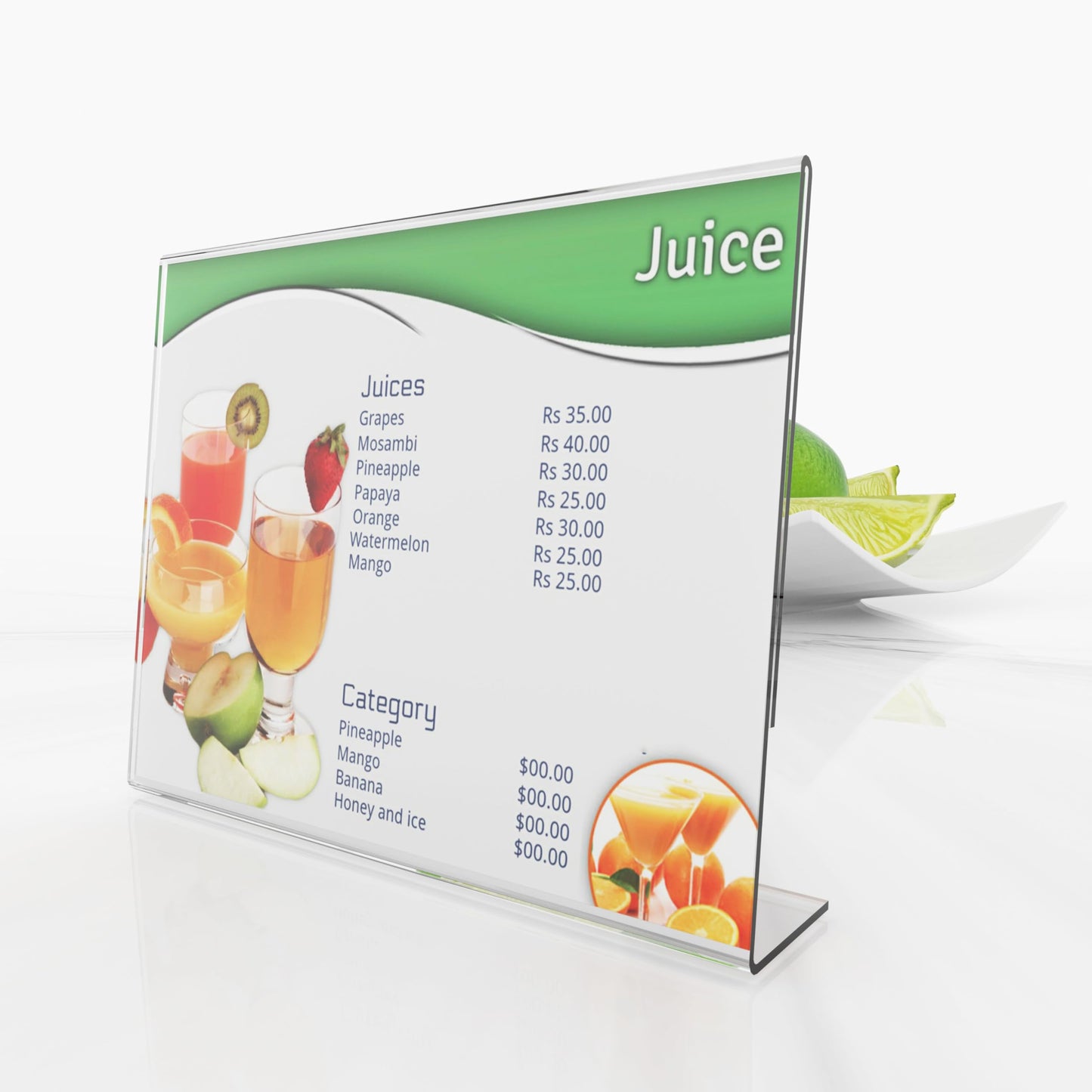 DEZEQO Clear Acrylic Desktop Display Sign Holder - Set of 12, 4 x 6 Inches Horizontal Acrylic Slant Back Sign Holder Stand, Perfect for Showcasing Advertisements and Signs