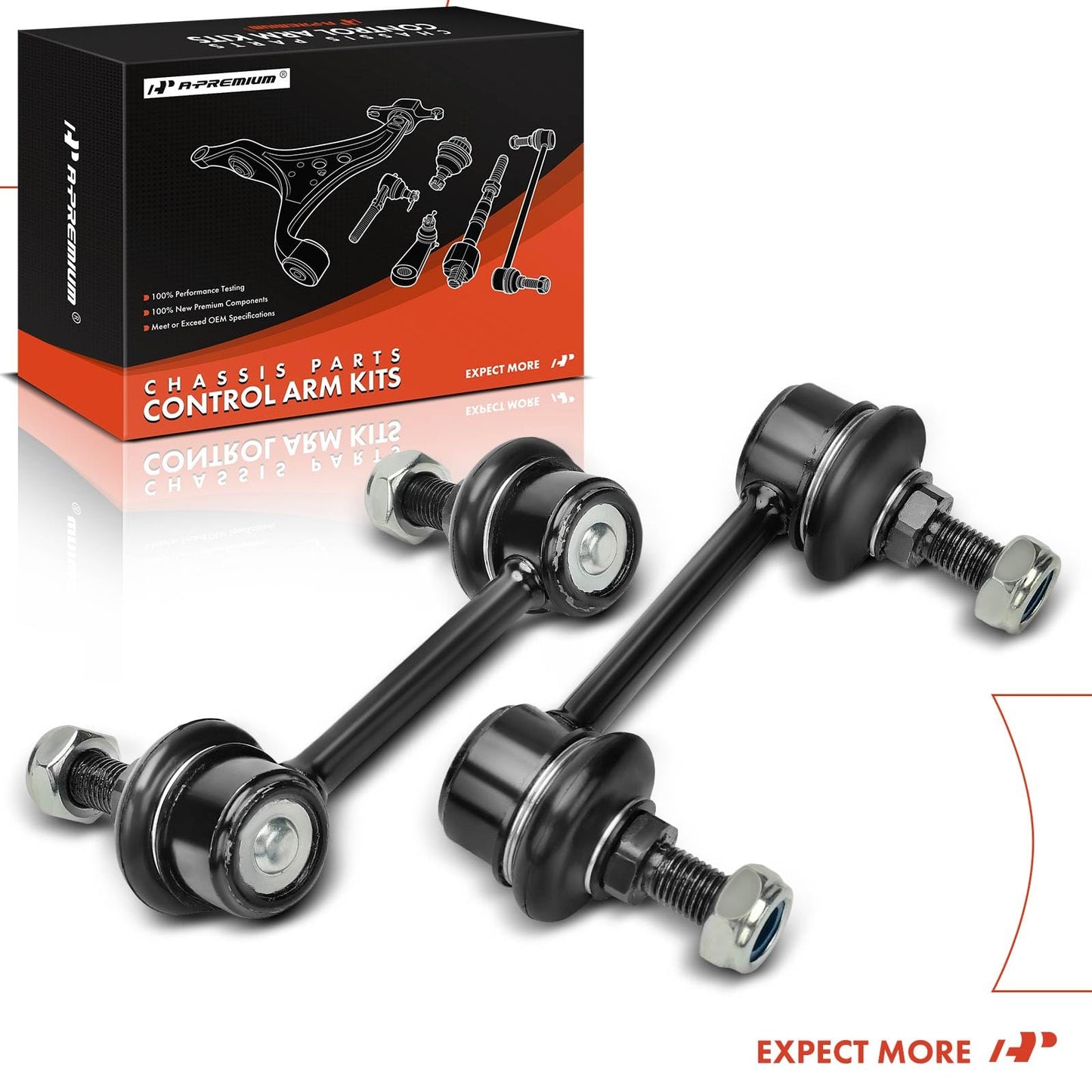 A-Premium 2 x Rear Sway Bar Links Stabilizer Bar Links, Compatible with Subaru Outback 2000-2009, Legacy 1998-2009, Baja 2003-2006 & Honda S2000 2000-2009