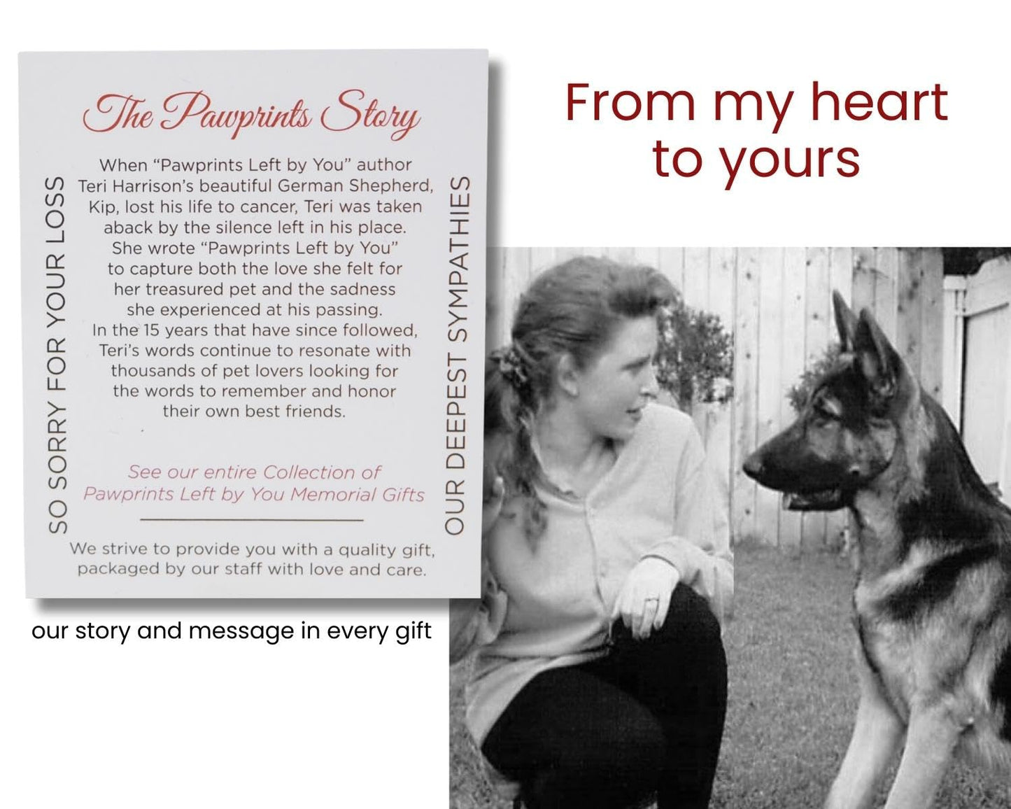 Pet Memorial Wind Chime - 12” Metal Casted Pawprint Wind Chime - A Beautiful Remembrance Gift For a Grieving Pet Owner- Includes “Pawprints Left By You” Poem Card.