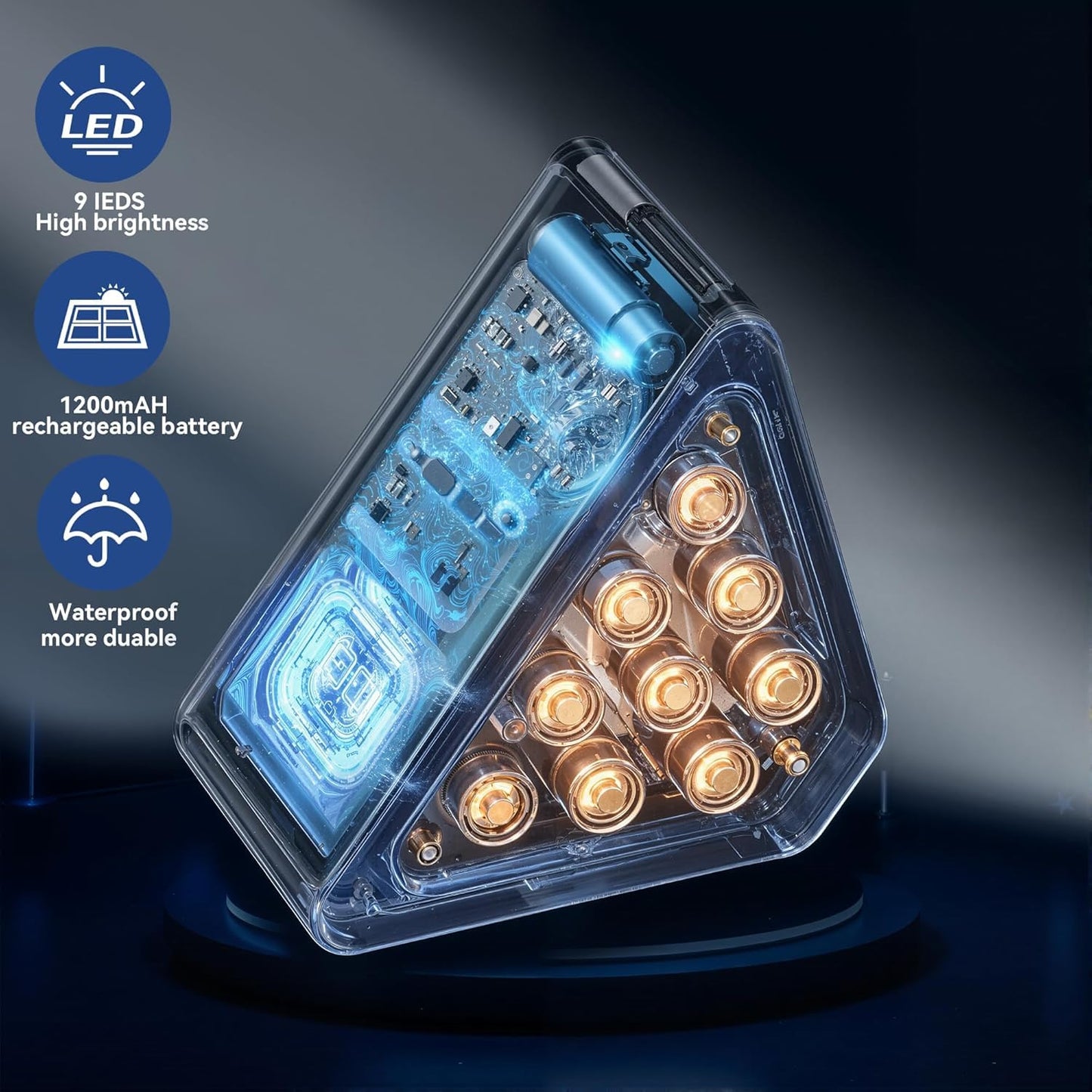 Solar Stair Lights, Dusk to Dawn Step Lights, IP67 Waterproof Outdoor 3000k Warm White Deck Lights Garden Decoration Lights for Yard, Patio, Walkways, Front Door, Pathway (Warmwhite, 6 Pack)