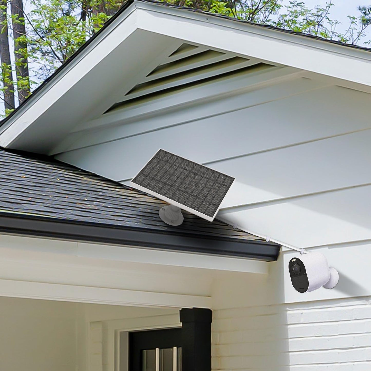 Arlo Solar Panel for Arlo Pro 3 Camera/Arlo 4/ Pro 3 Floodlight/Pro 5S/ Arlo Ultra 2,IP67 Waterproof for Continuous Power Supply in The Outdoor - 13.1ft Magnetic Connection Port