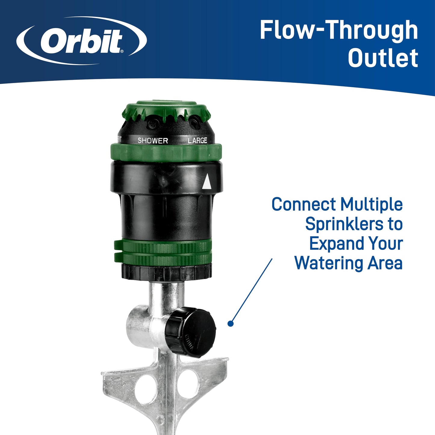 Orbit H2O-6 Gear Drive Sprinkler, Spike B 58573